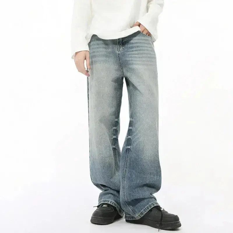 Casual Washed Straight Denim