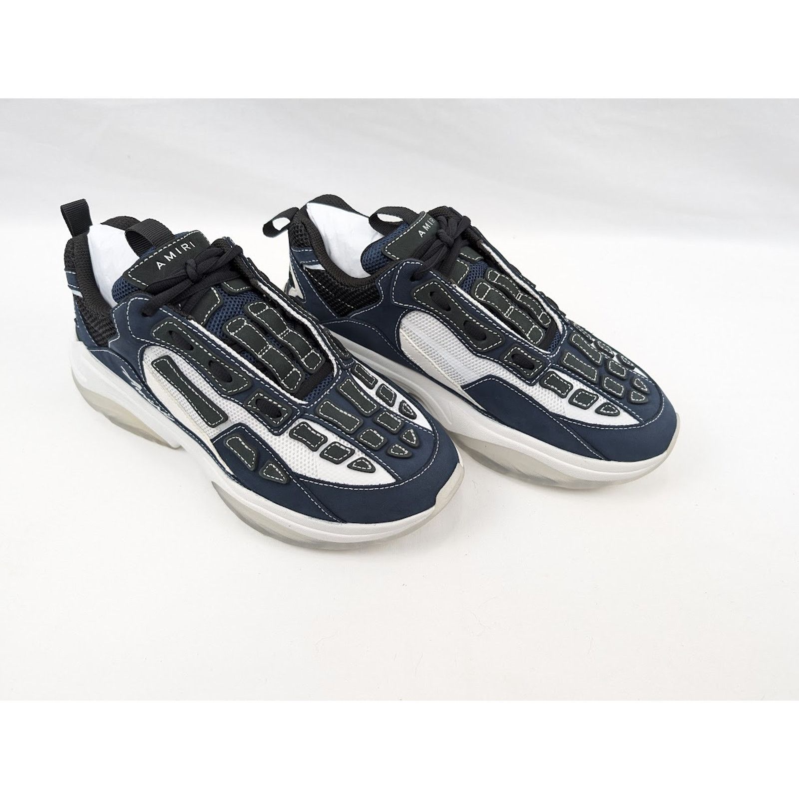 Amiri o1rshd1 Bone Runners Sneakers in Midnight Blue Size US 14 / EU 47 - 11 Thumbnail