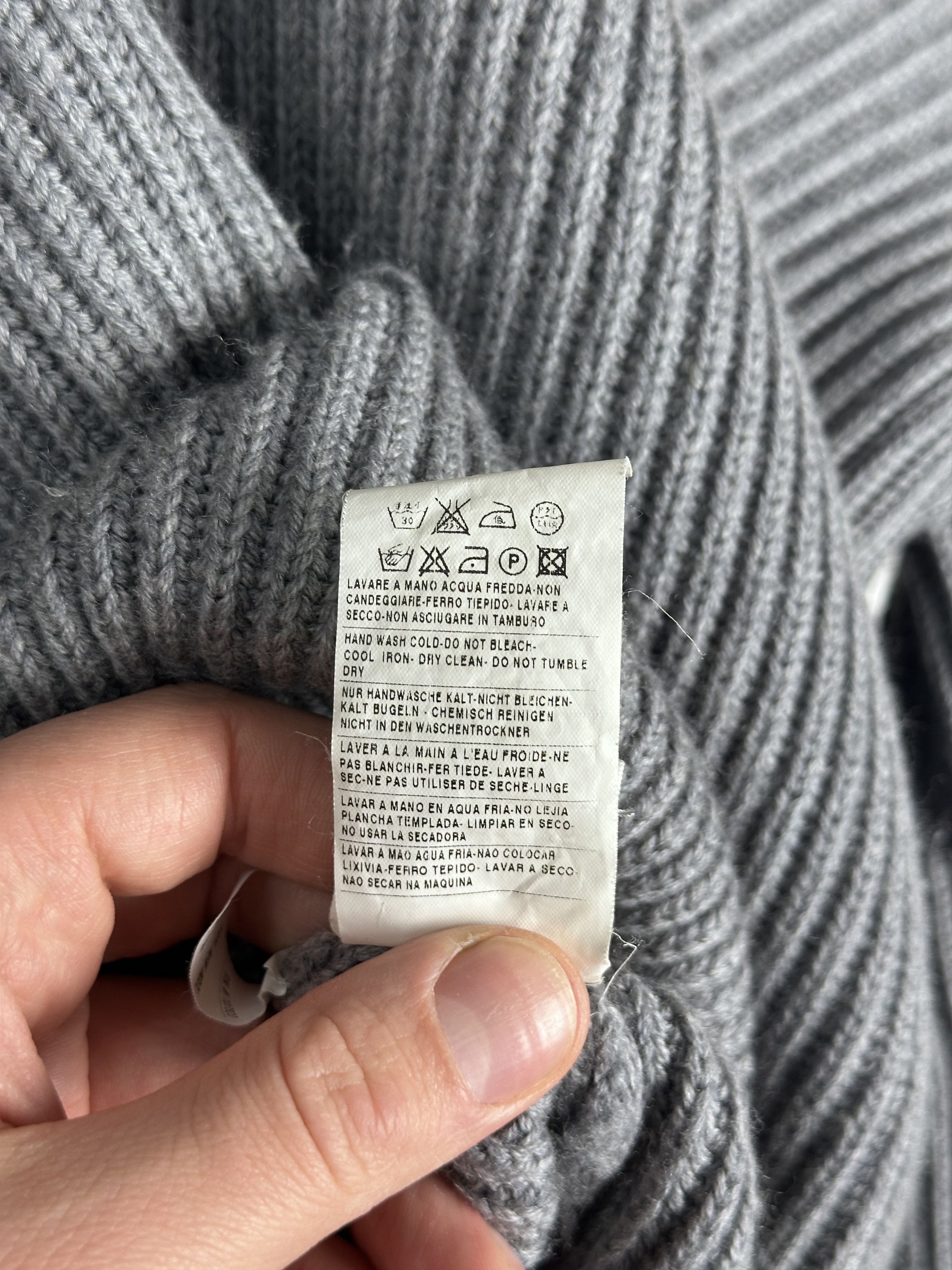 Grailed × Moncler × Vintage Moncler Vintage Wool Knit Sweater Gray High Neck 1\4 Zip M Size US M / EU 48-50 / 2 - 16 Thumbnail