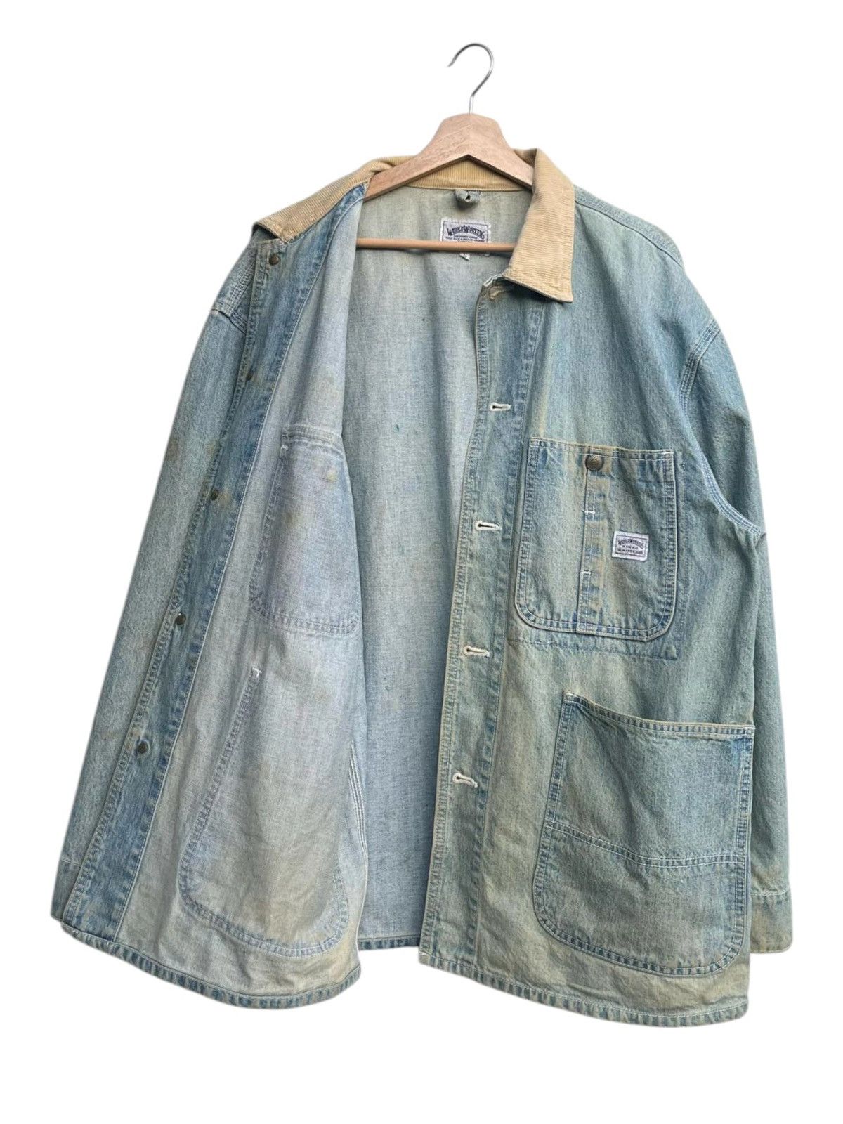 Big John × Universal Works Vintage 70’s Big John World Workers Denim Chore Jacket Size US L / EU 52-54 / 3 - 3 Thumbnail