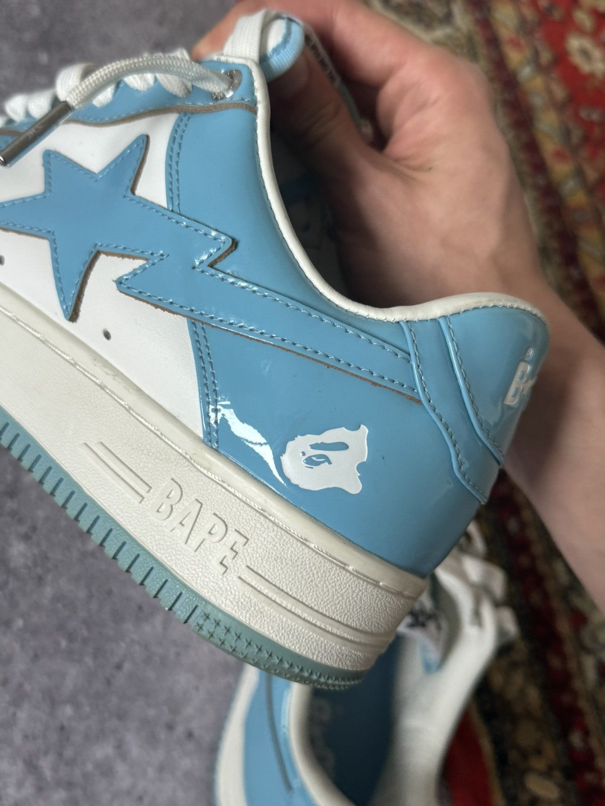 Bape A bathink ape Bape sta snikers shoes mens blue white 8.5 26 Size US 8.5 / EU 41-42 - 8 Thumbnail