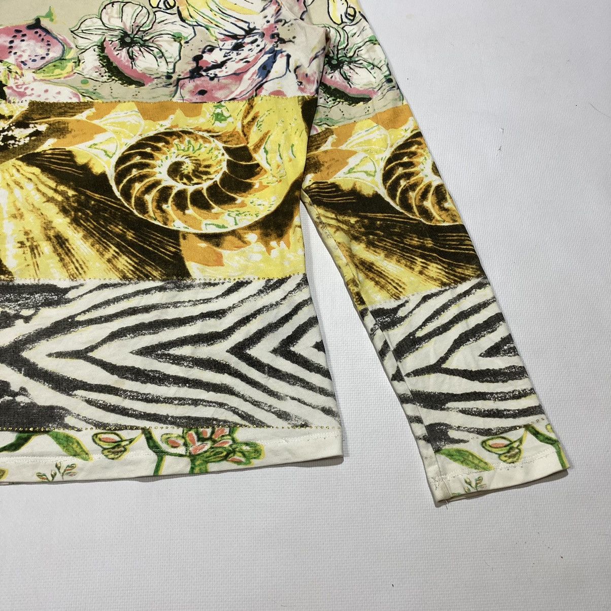 Roberto Cavalli Just Cavalli Abstract All Over Print Long Sleeve Shirt Size M / US 6-8 / IT 42-44 - 2 Thumbnail