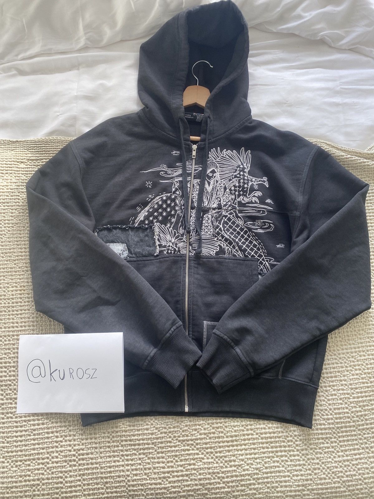 Derschutze Derschutze sashiko zip up black Size US M / EU 48-50 / 2 - 2 Thumbnail
