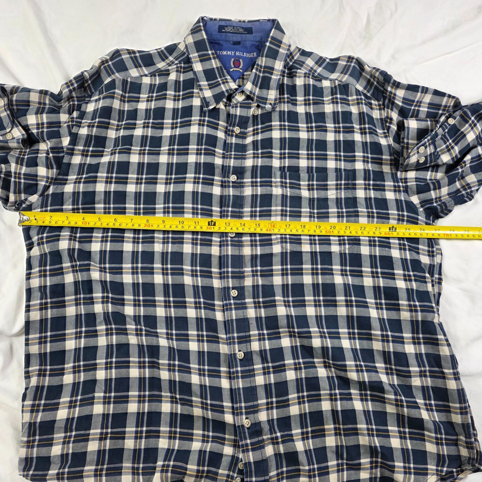 Tommy Hilfiger Tommy Hilfiger Mens Size XL Plaid Button Up Shirt Blue White Size US XL / EU 56 / 4 - 5 Thumbnail