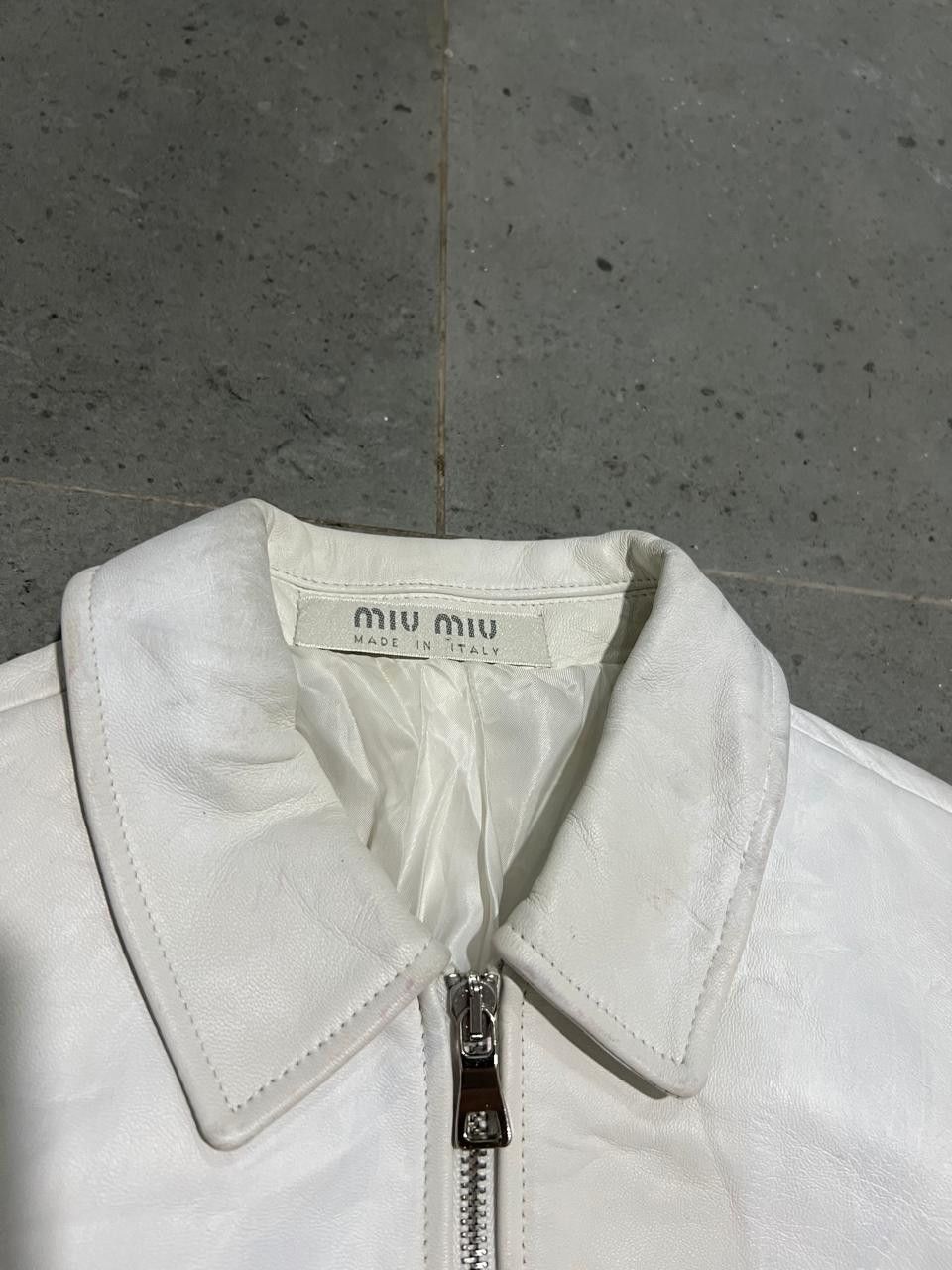 Miu Miu Miu Miu Leather Cafe Racer Jacket Size S / US 4 / IT 40 - 10 Thumbnail
