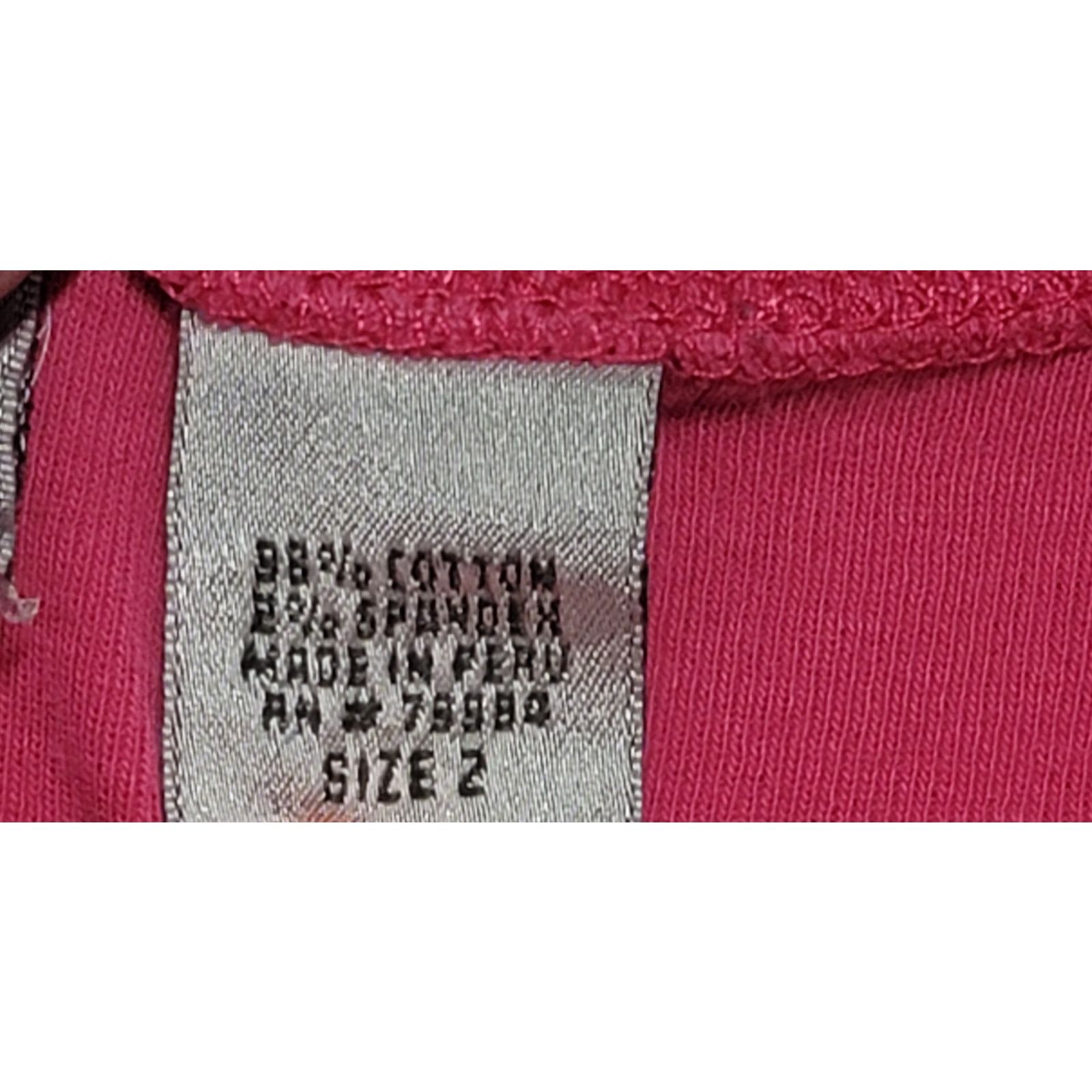 Chicos Chico's Pink V Neck Short Capped Sleeves Top 2 Large 12 14 Size L / US 10 / IT 46 - 4 Thumbnail