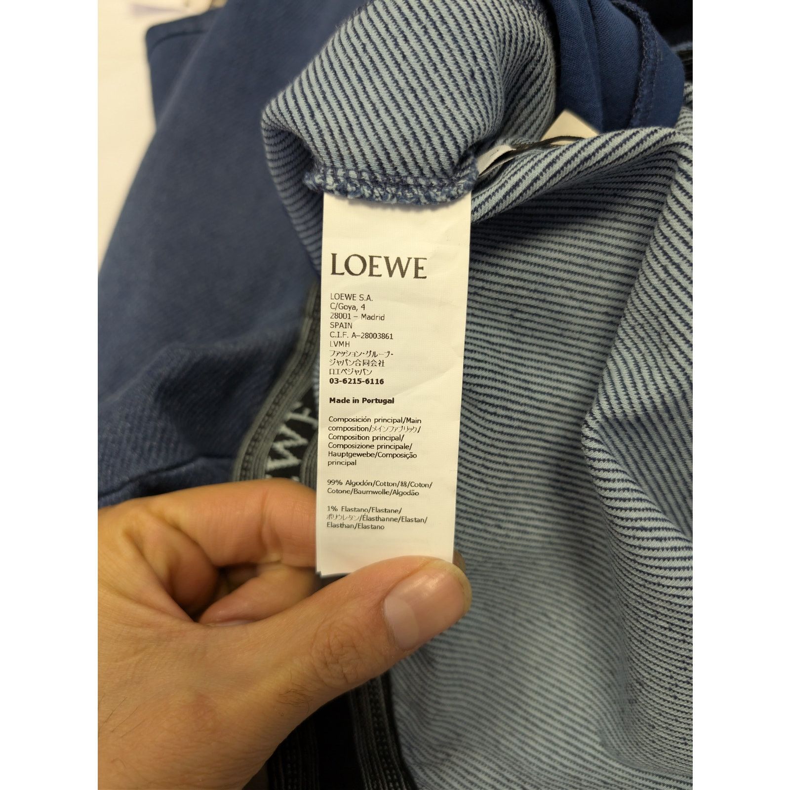 Loewe o1rshd1 Drawstring Denim Trousers in Indigo Blue Size US 34 / EU 50 - 18 Thumbnail