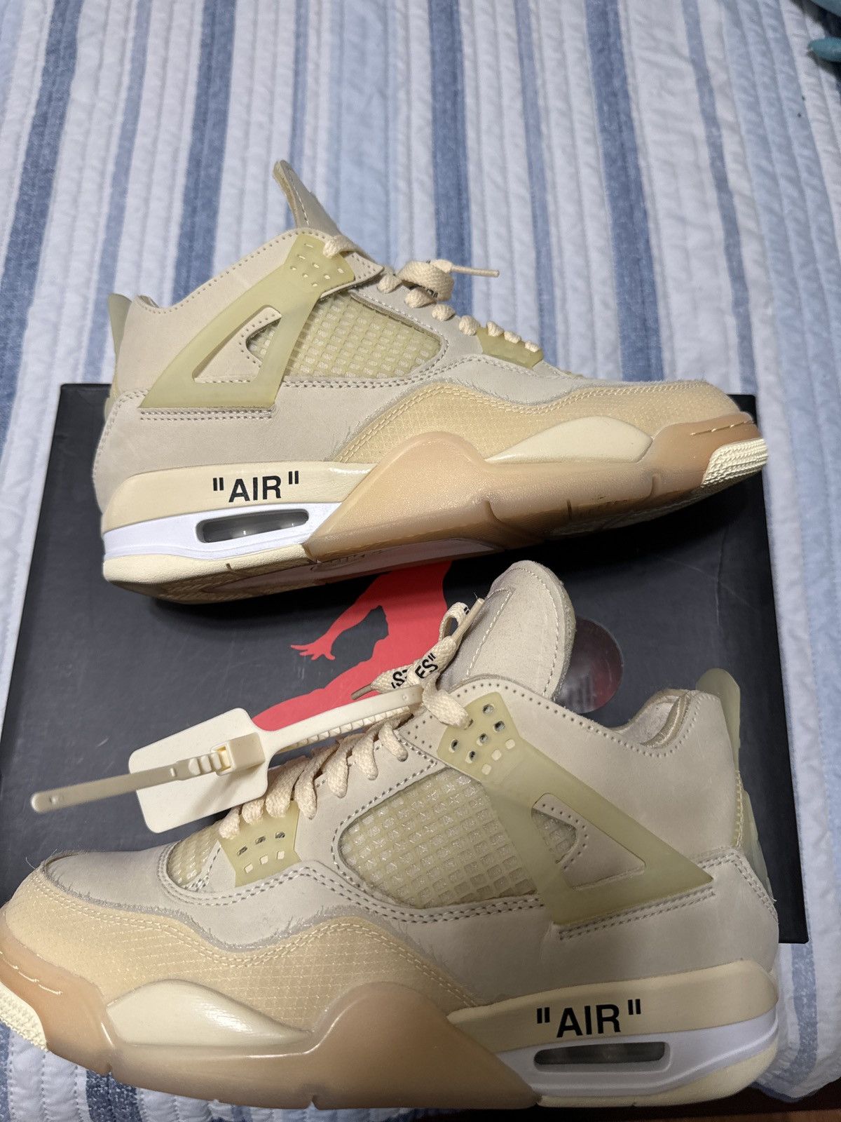 Jordan Brand × Off-White OFF WHITE JORDAN 4s Size US 7.5 / EU 40-41 - 5 Thumbnail