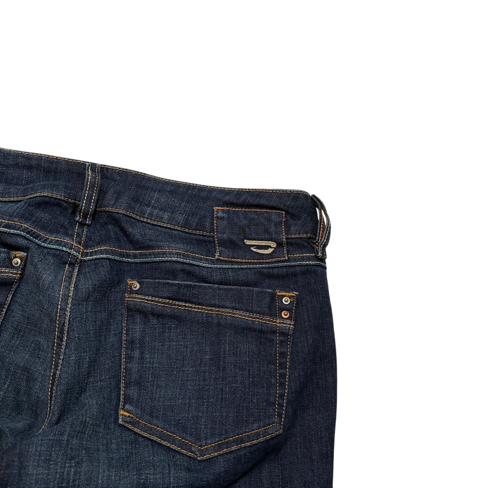 Diesel VTG Y2K 00s Diesel Blue Ronhar Low Rise Flared Denim Jeans Size 30" / US 8 / IT 44 - 5 Thumbnail