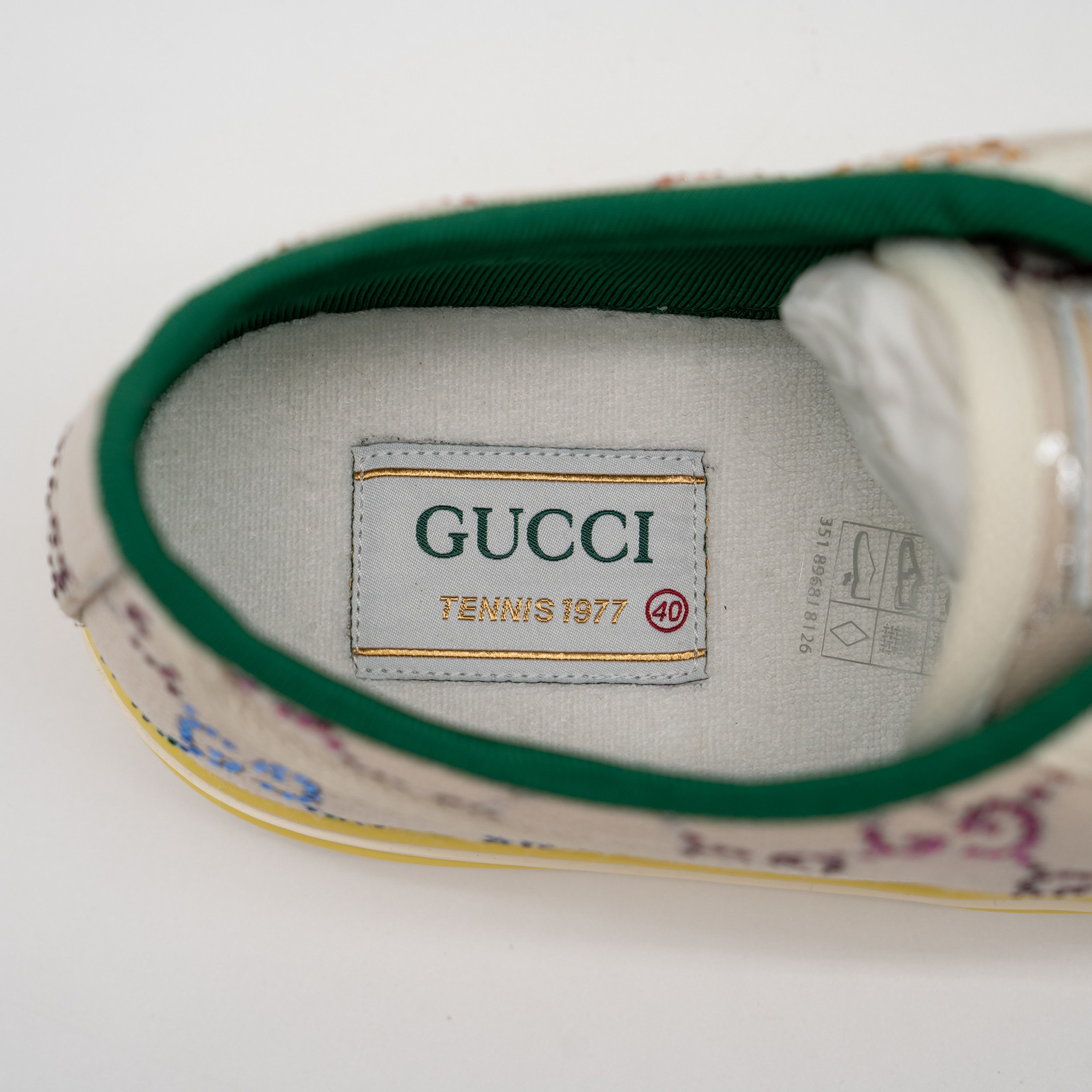 Gucci 40G 10 us Gucci Canvas Crystal GG 1977 Tennis Sneakers Beige Size US 10 / IT 40 - 10 Thumbnail