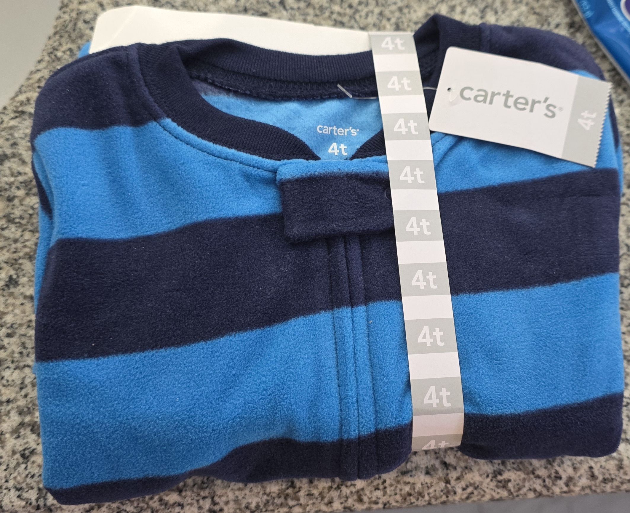 Other NWT Carter's Blue Striped Firetruck Fleece Footed Pajama 4T Size XXS / US 00 / IT 34 - 1 Thumbnail