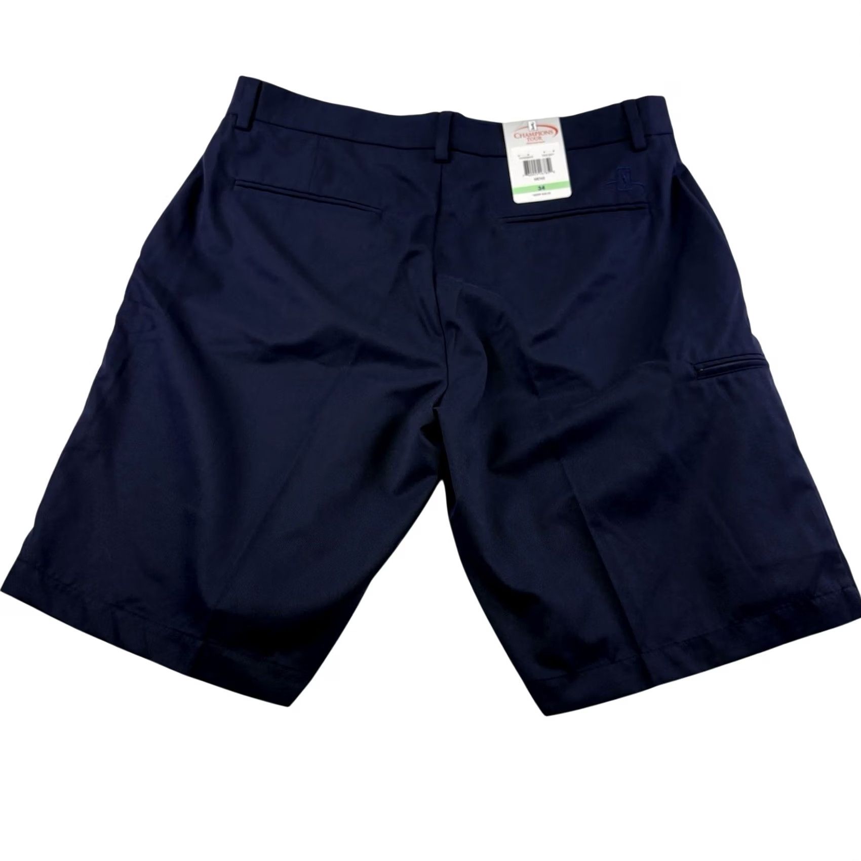 Champion Champions Tour Golf Shorts Navy Blue 34 Flat Front Button Waist 34 Pockets Chino Men Casual Sports Wear Size US 34 / EU 50 - 2 Thumbnail