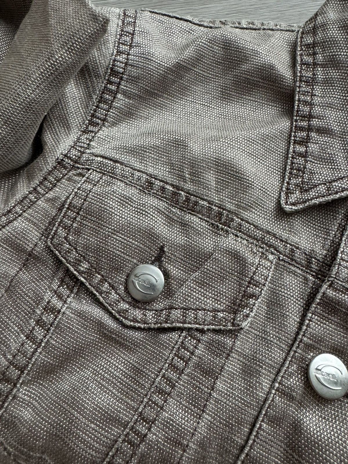 Just Cavalli × Roberto Cavalli × Vintage 🕰️ VINTAGE 00’S ROBERTO CAVALLI AVANT GARDE DENIM JACKET Size XS / US 0-2 / IT 36-38 - 4 Thumbnail