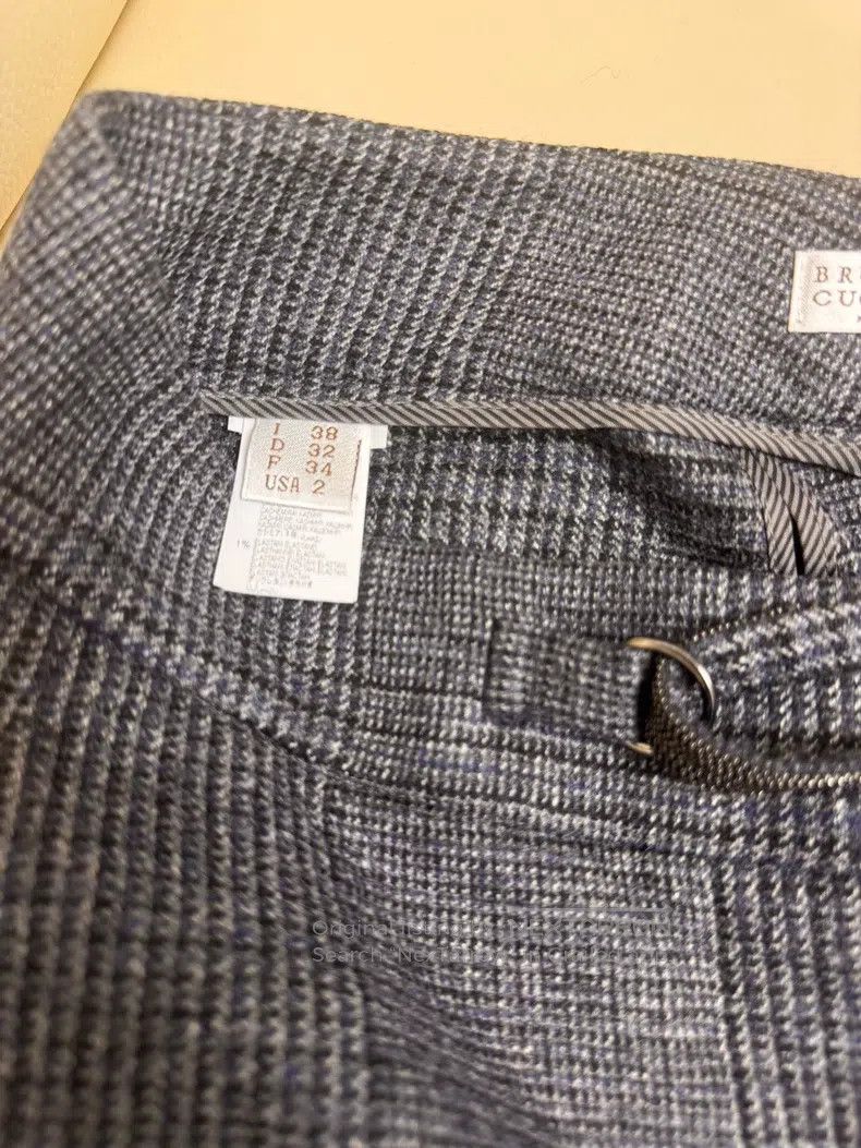 Brunello Cucinelli Brunello Cucinelli Grey Checkered Suit Pants Size 25" / US 0 / IT 36 - 4 Thumbnail