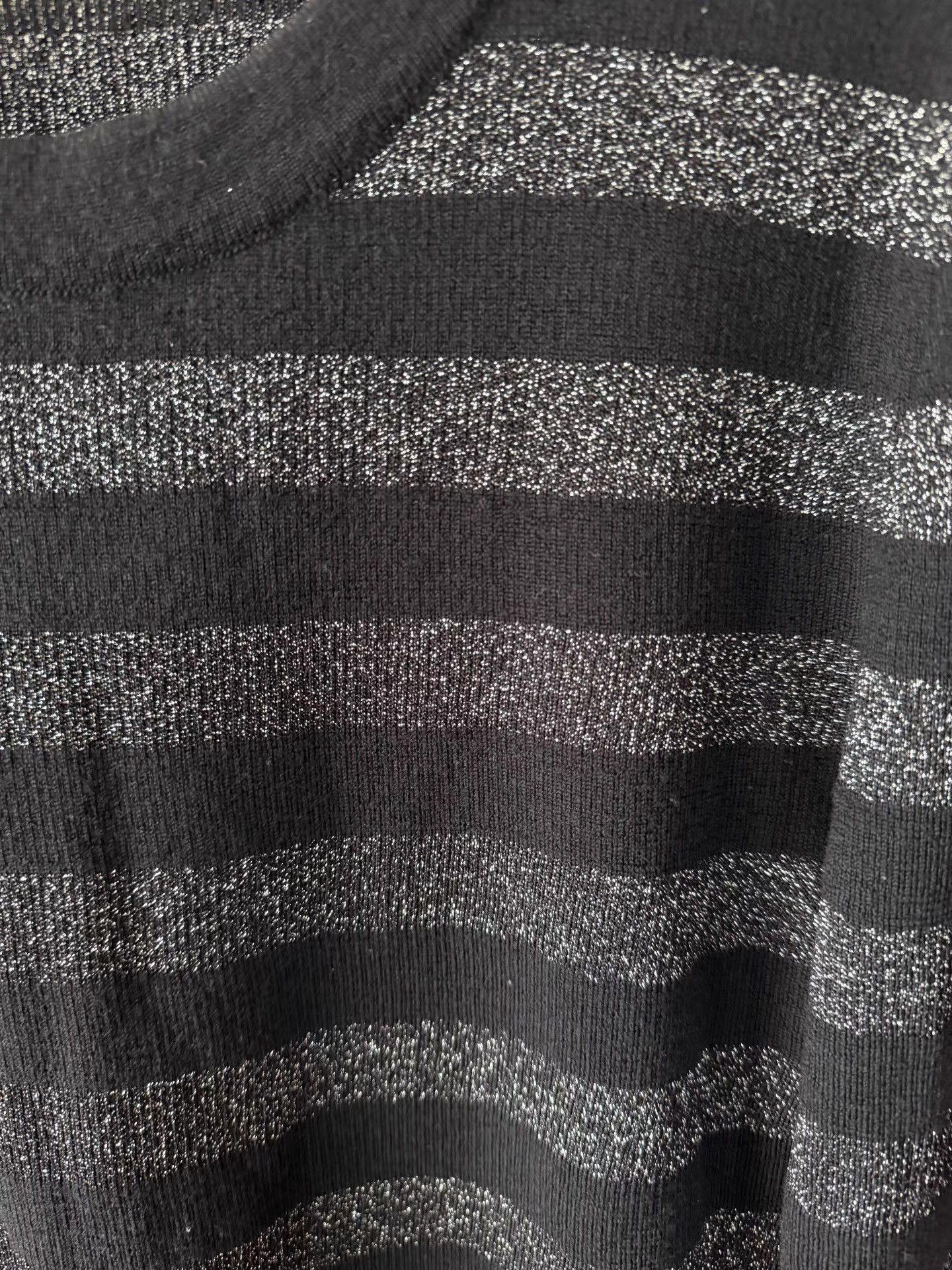 Saint Laurent Paris Saint Laurent Silver Thread Heavy-Knit Sweater Ｑ23 Size US M / EU 48-50 / 2 - 3 Thumbnail