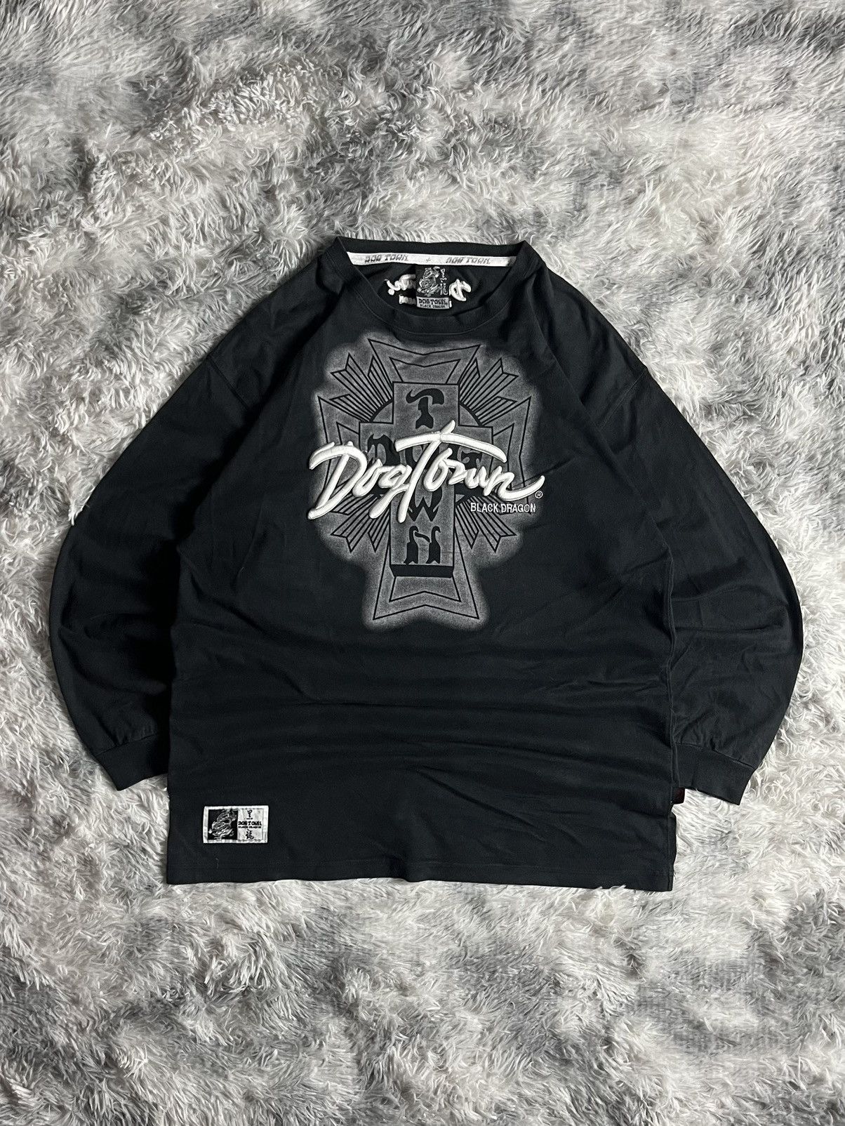 Dogtown Vintage DogTown Black Dragon Embroidered Logo Long Sleeve Size US L / EU 52-54 / 3 - 1 Thumbnail