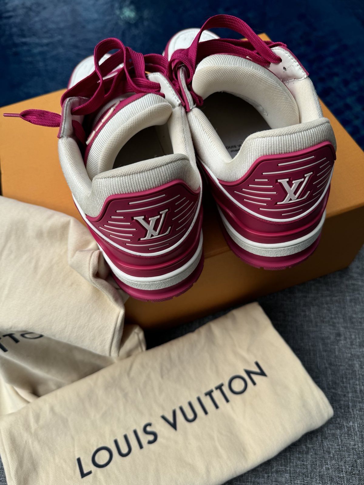 Louis Vuitton Louis Vuitton Trainer Low White Fuchsia Size US 7.5 / EU 40-41 - 7 Thumbnail
