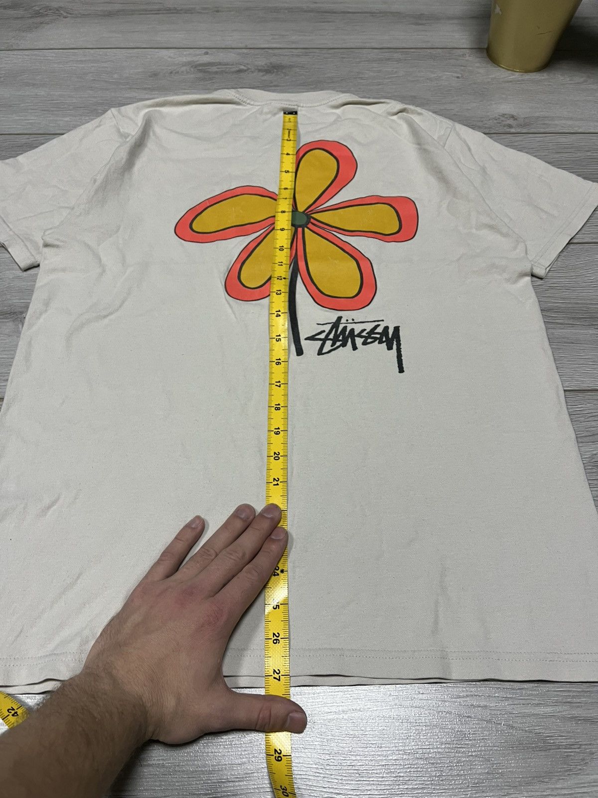 Stussy Stussy vintage flower big print logo tee shirt Size US M / EU 48-50 / 2 - 12 Thumbnail