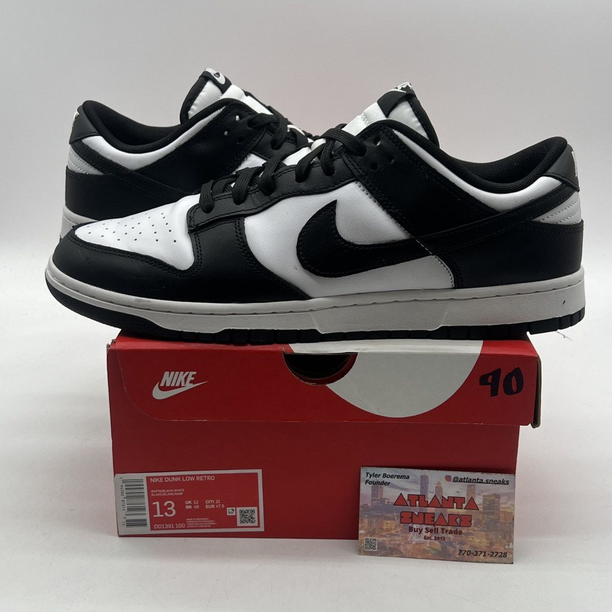 Nike Nike dunk low black white Size US 13 / EU 46 - 1 Thumbnail