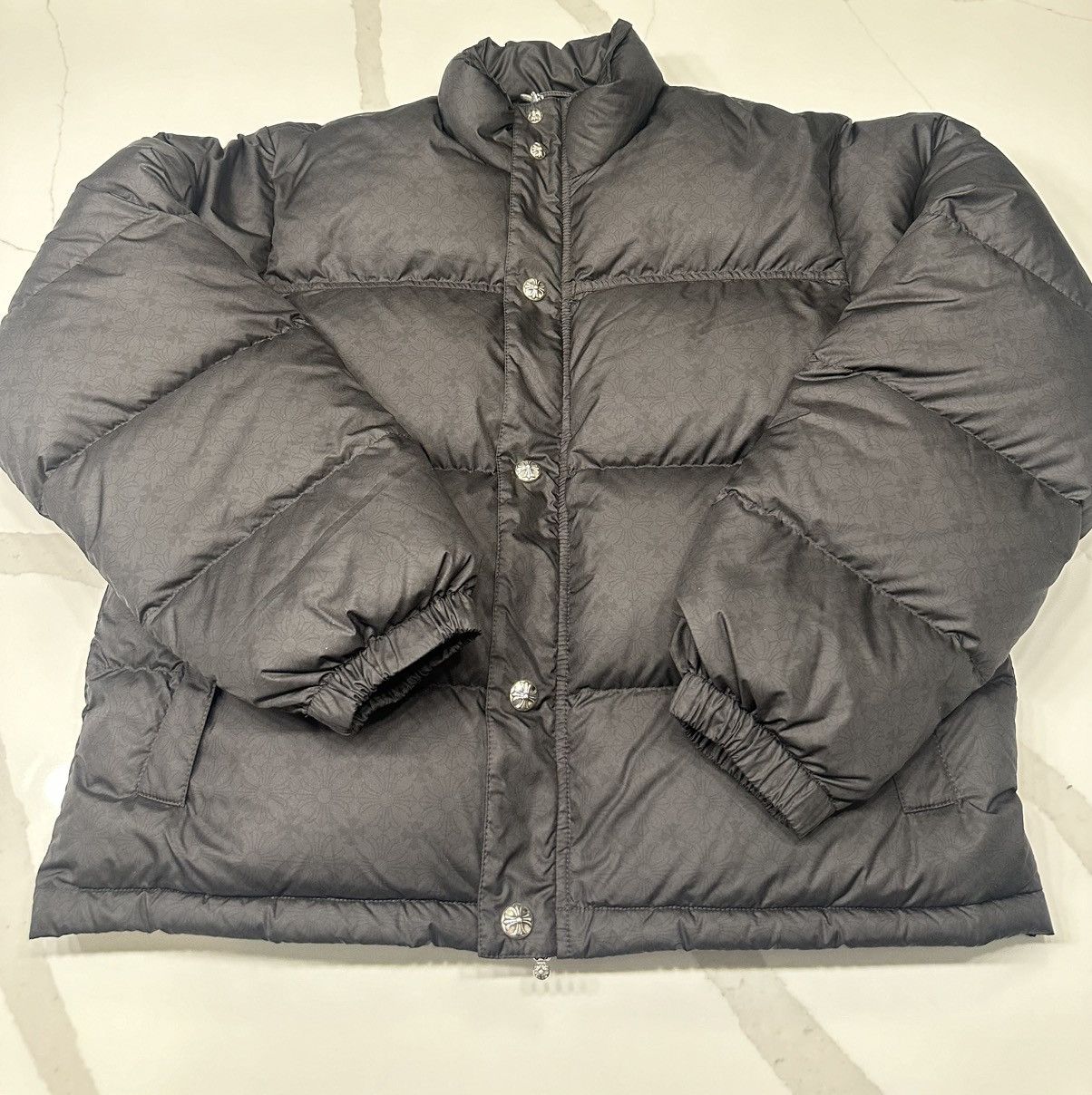 Chrome Hearts 🔥Chrome Hearts Black Pattern Stiff V2 Puffer Down Jacket🔥 Size US S / EU 44-46 / 1 - 1 Thumbnail