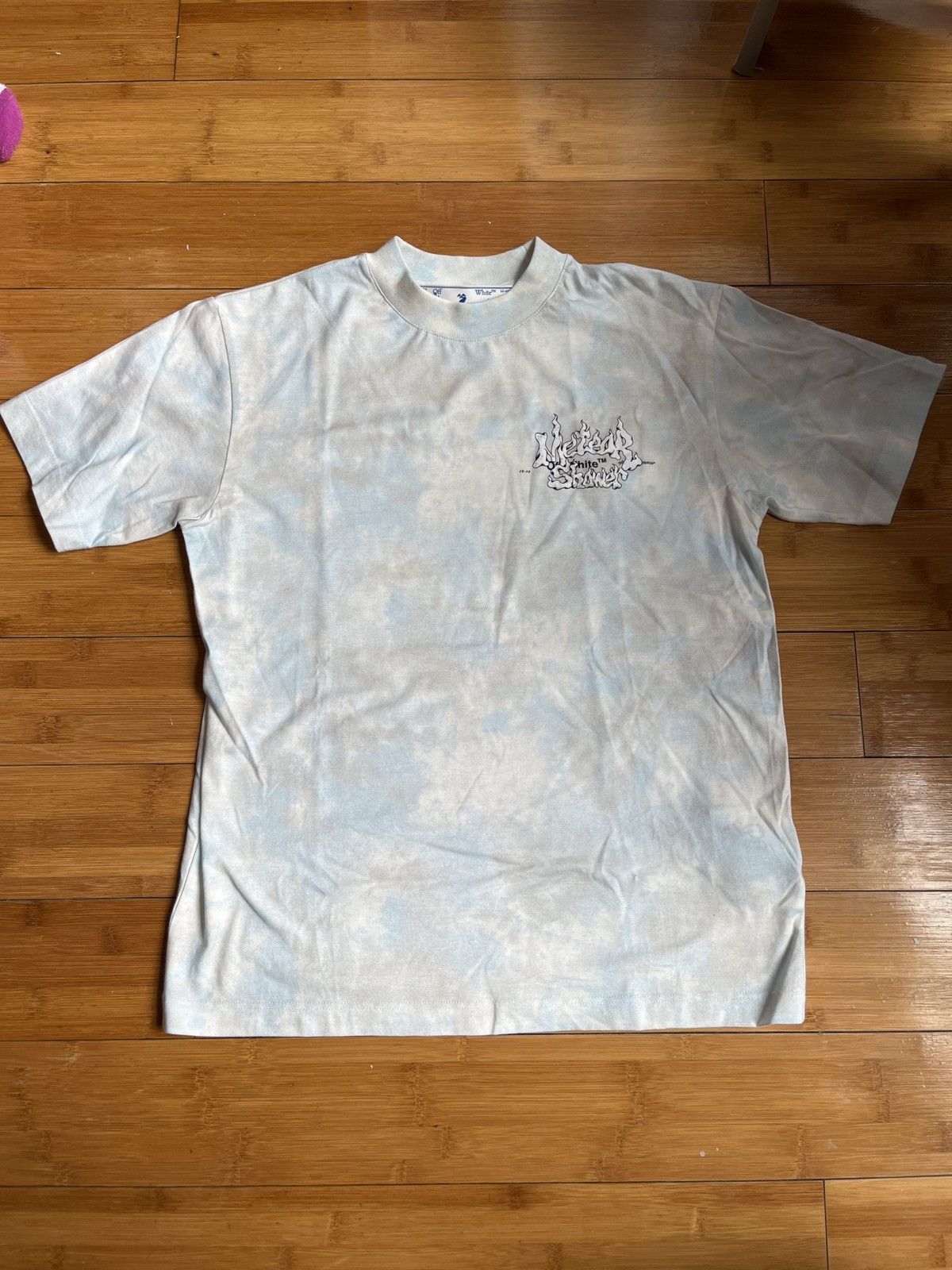 image of Off White Off-White Meteor Shower T-Shirt in Blue, Women's (Size XS)