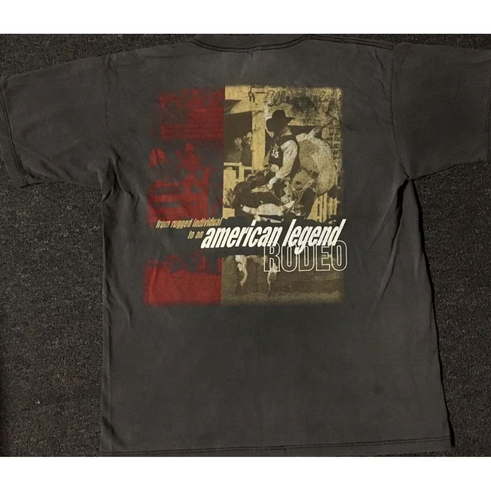 Wrangler VINTAGE Wrangler American Legend Shirt M Gray 90s Distressed Cowboy Punk Rock Rodeo USA Mens Size US M / EU 48-50 / 2 - 2 Thumbnail