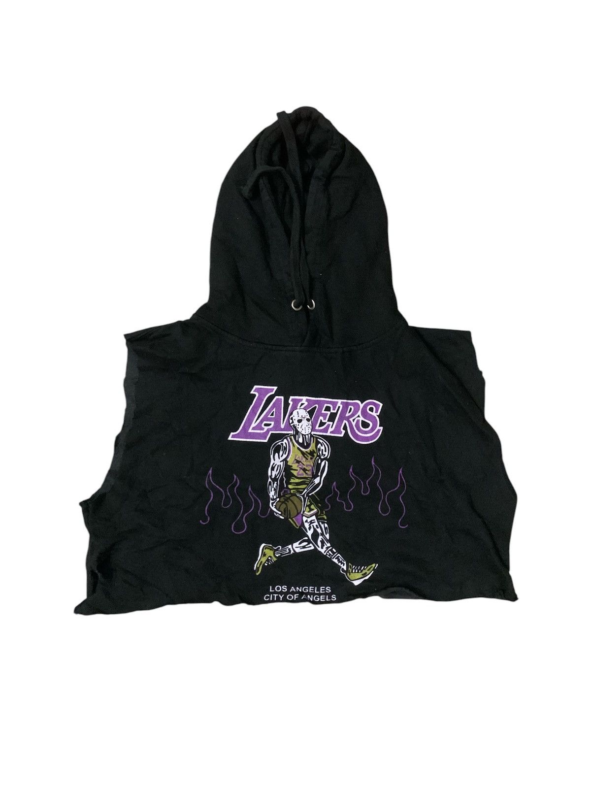 NBA Distressed L.A Lakers Half Hoodies Size US M / EU 48-50 / 2 - 1 Thumbnail