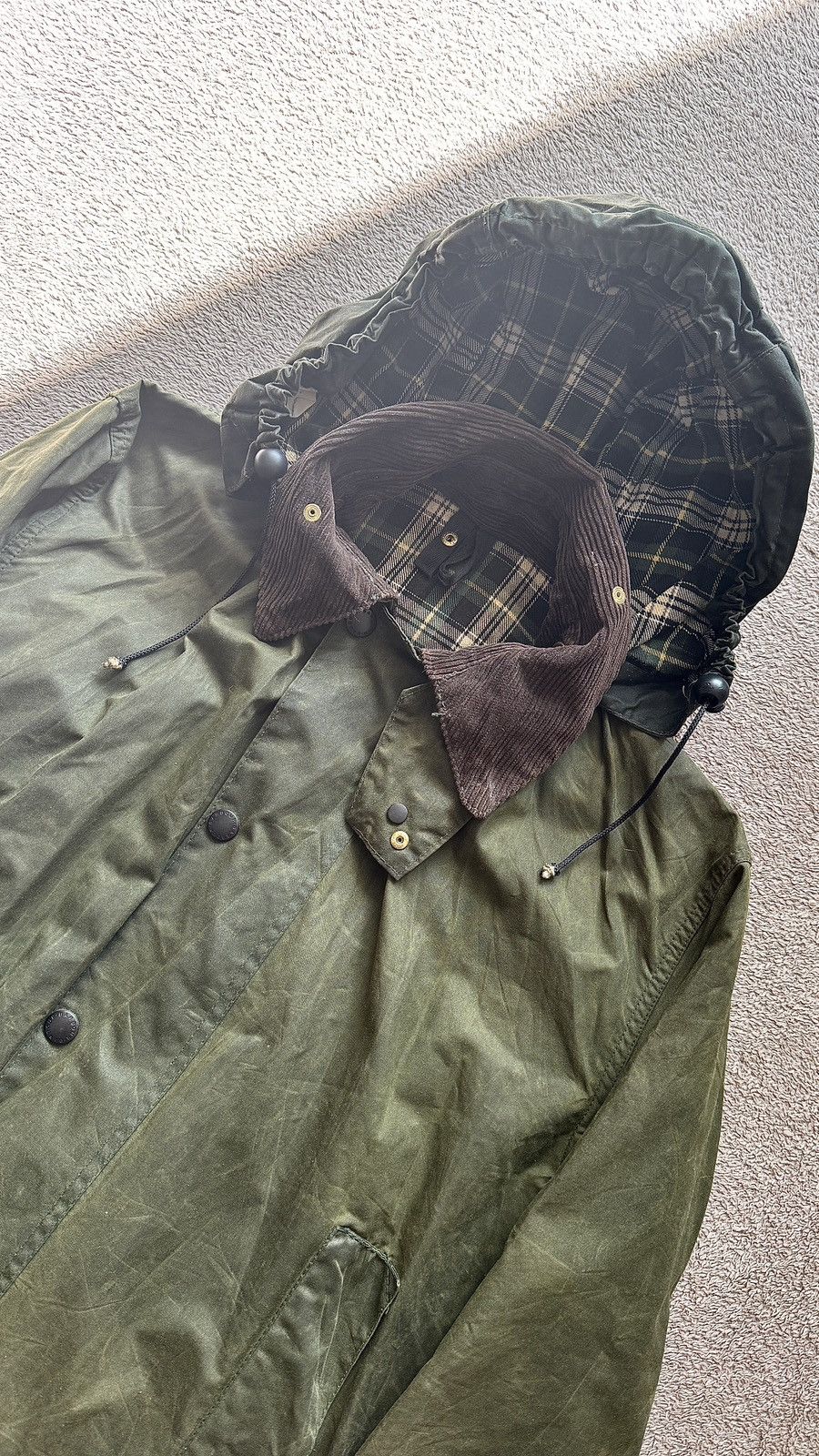 Barbour Vintage Barbour Border Waxed Coat Jacket Made in England Size US S / EU 44-46 / 1 - 2 Thumbnail