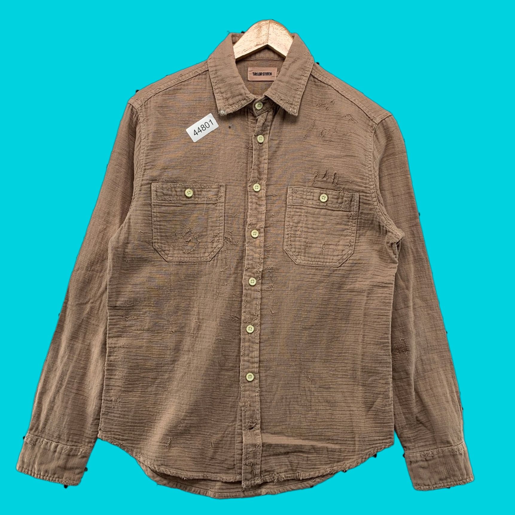 Taylor Stitch Taylor Stitch Button Shirt Mens 38 Fit Small Brown Distressed Long Sleeve Shirt Size US S / EU 44-46 / 1 - 1 Thumbnail