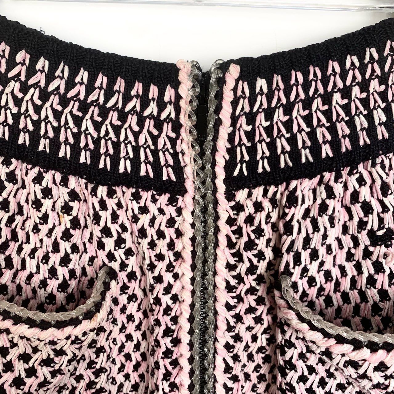 Chanel Chanel Style Knit Pink & Black A-Line Skirt With Front Pocke Size XS / US 0-2 / IT 36-38 - 5 Thumbnail