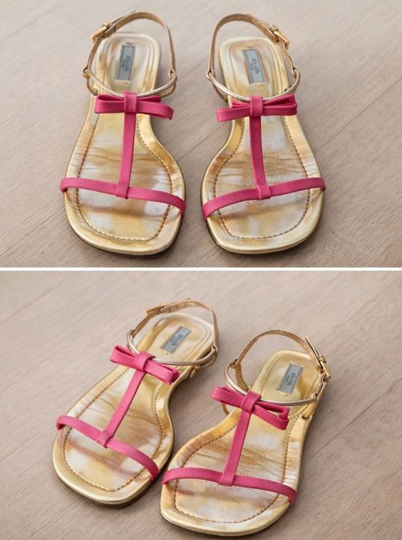 Prada Prada Sandals with Gold leather Base and Pink Bow Size US 8.5 / IT 38.5 - 2 Thumbnail