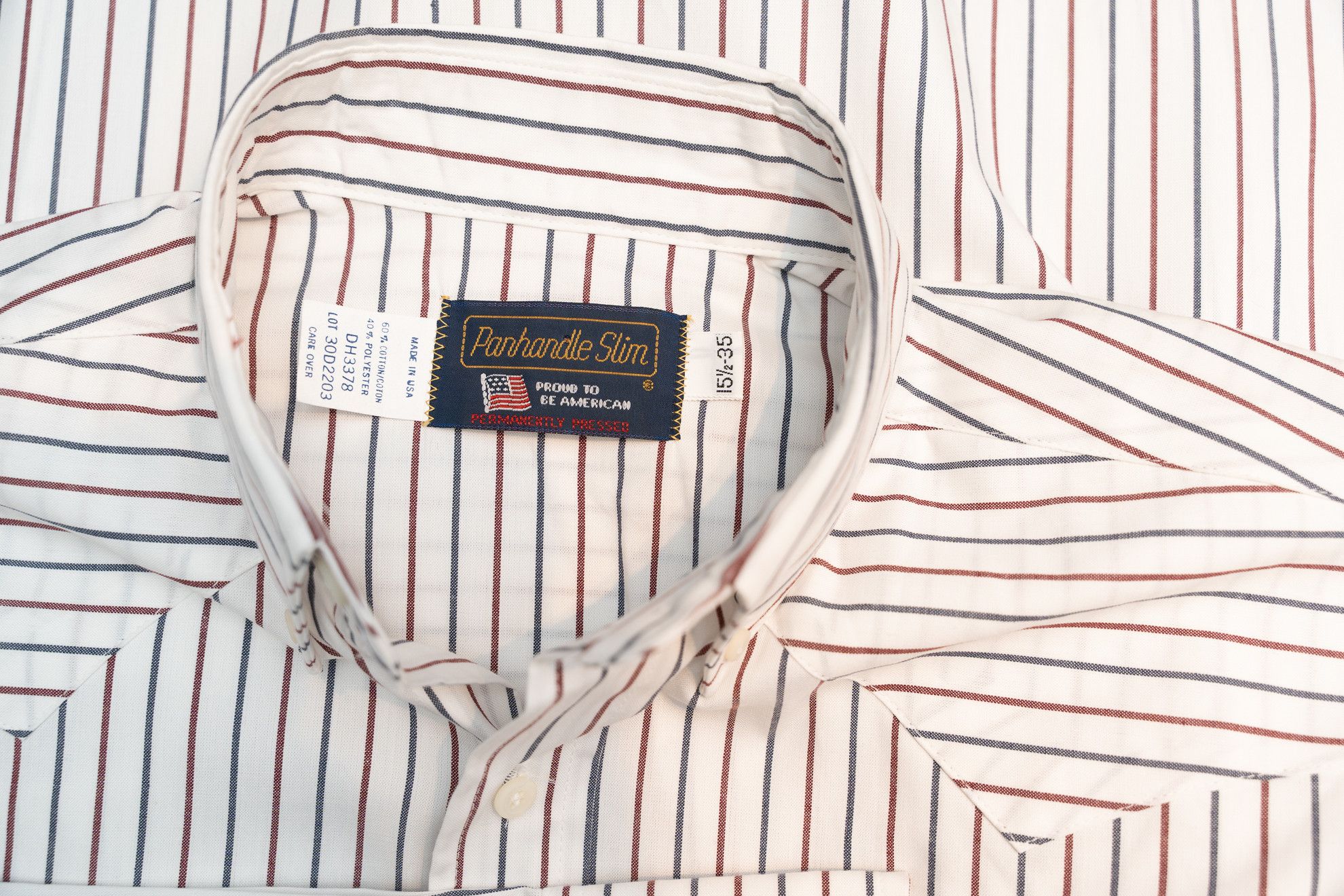 Other VINTAGE Panhandle Slim Western Shirt | Striped Americana 80s Size US M / EU 48-50 / 2 - 8 Thumbnail