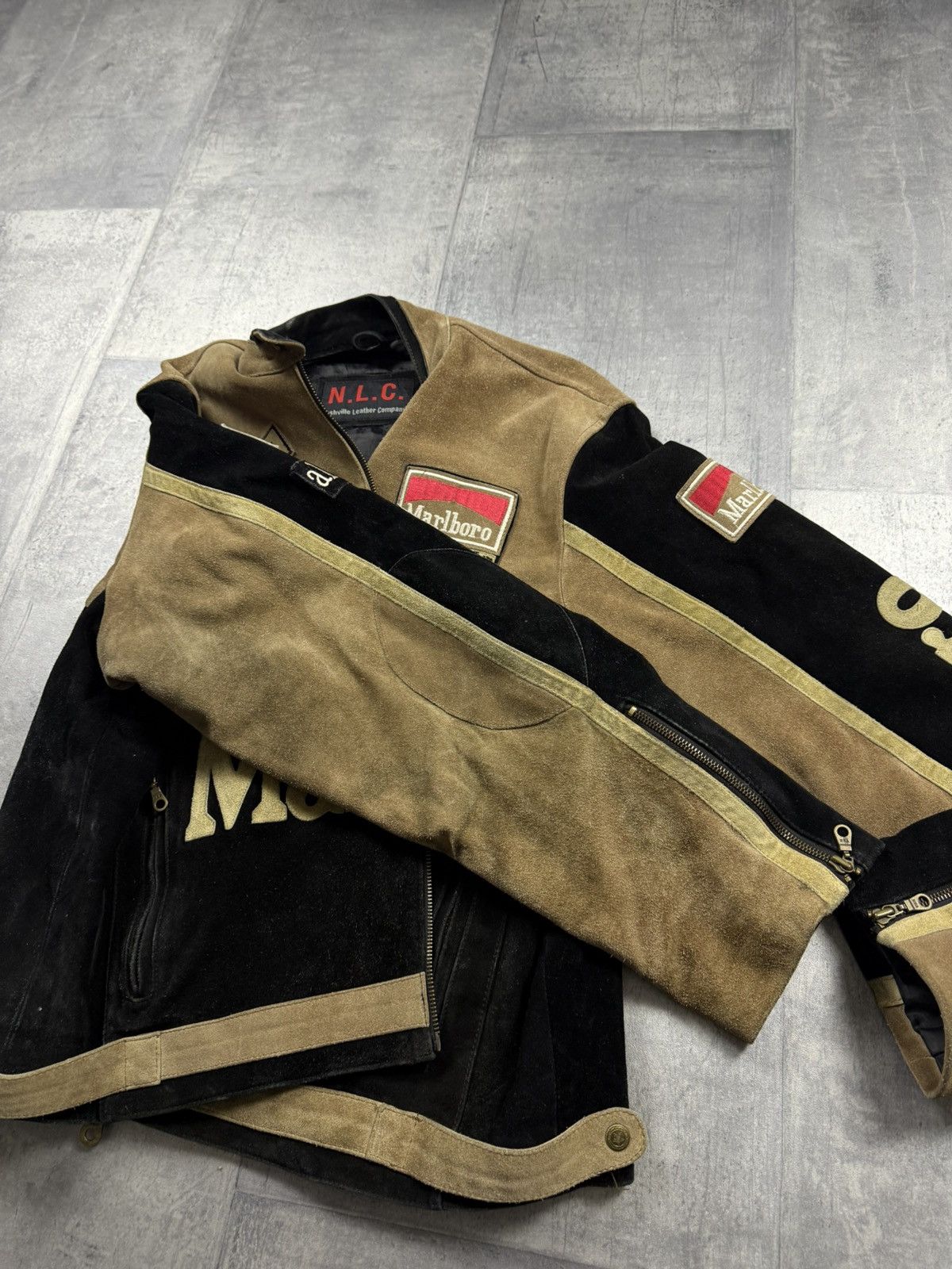 Marlboro Marlboro vintage leather jacket race jacket Size US XL / EU 56 / 4 - 16 Thumbnail