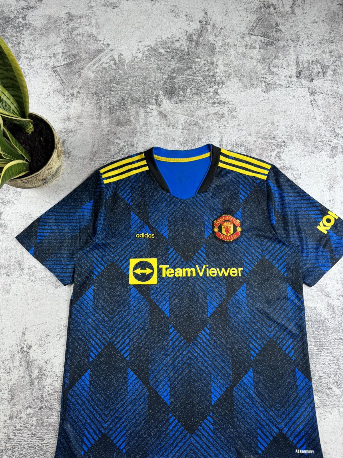 Adidas Manchester United Cristiano Ronaldo 2021/2022 Third Jersey Blockcore T Shirt Tee Size US XXL / EU 58 / 5 - 6 Thumbnail