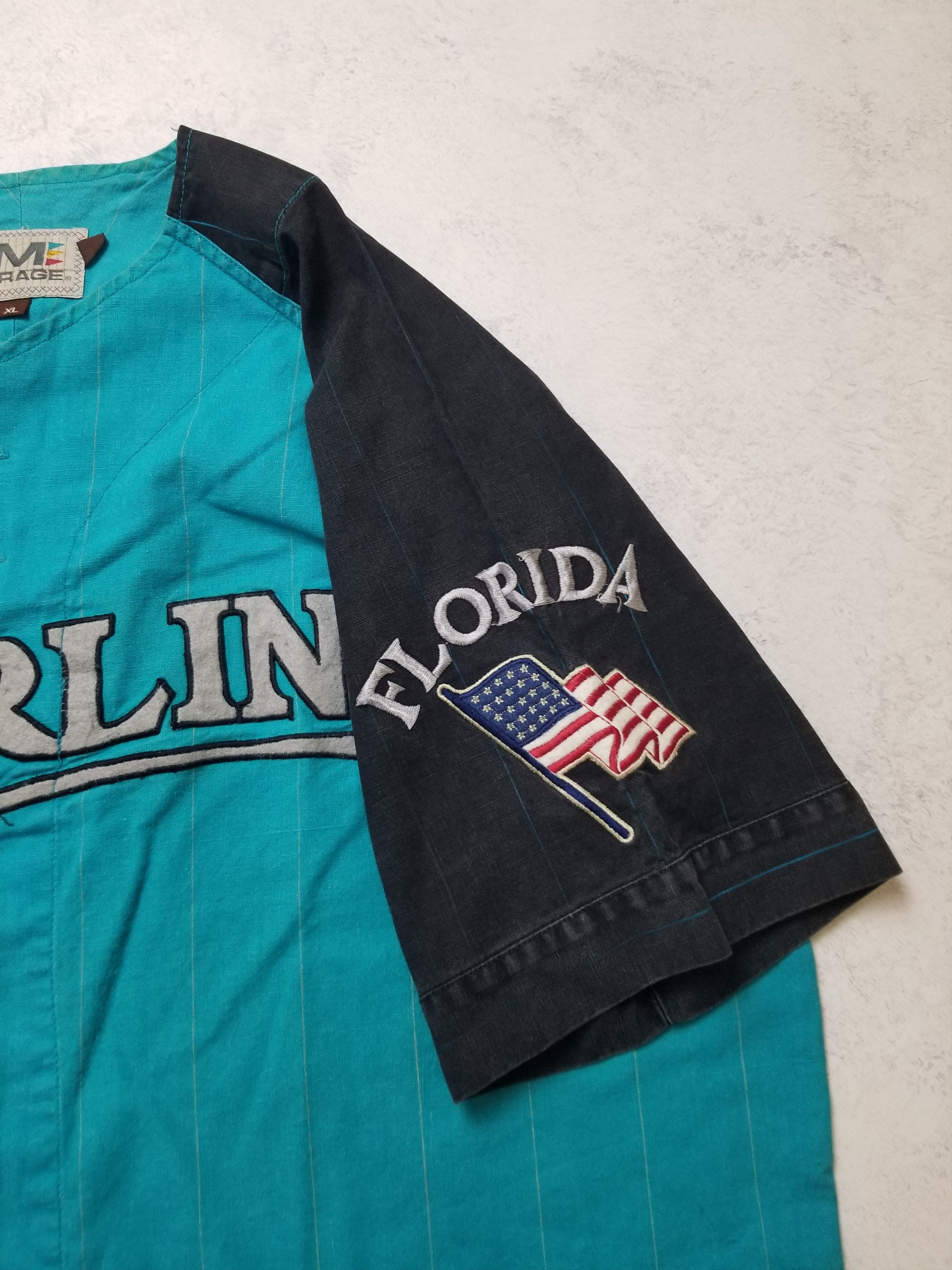 Mirage Vintage 90s Florida Marlins Teal Jersey Mirage MLB Miami Size US XL / EU 56 / 4 - 6 Thumbnail