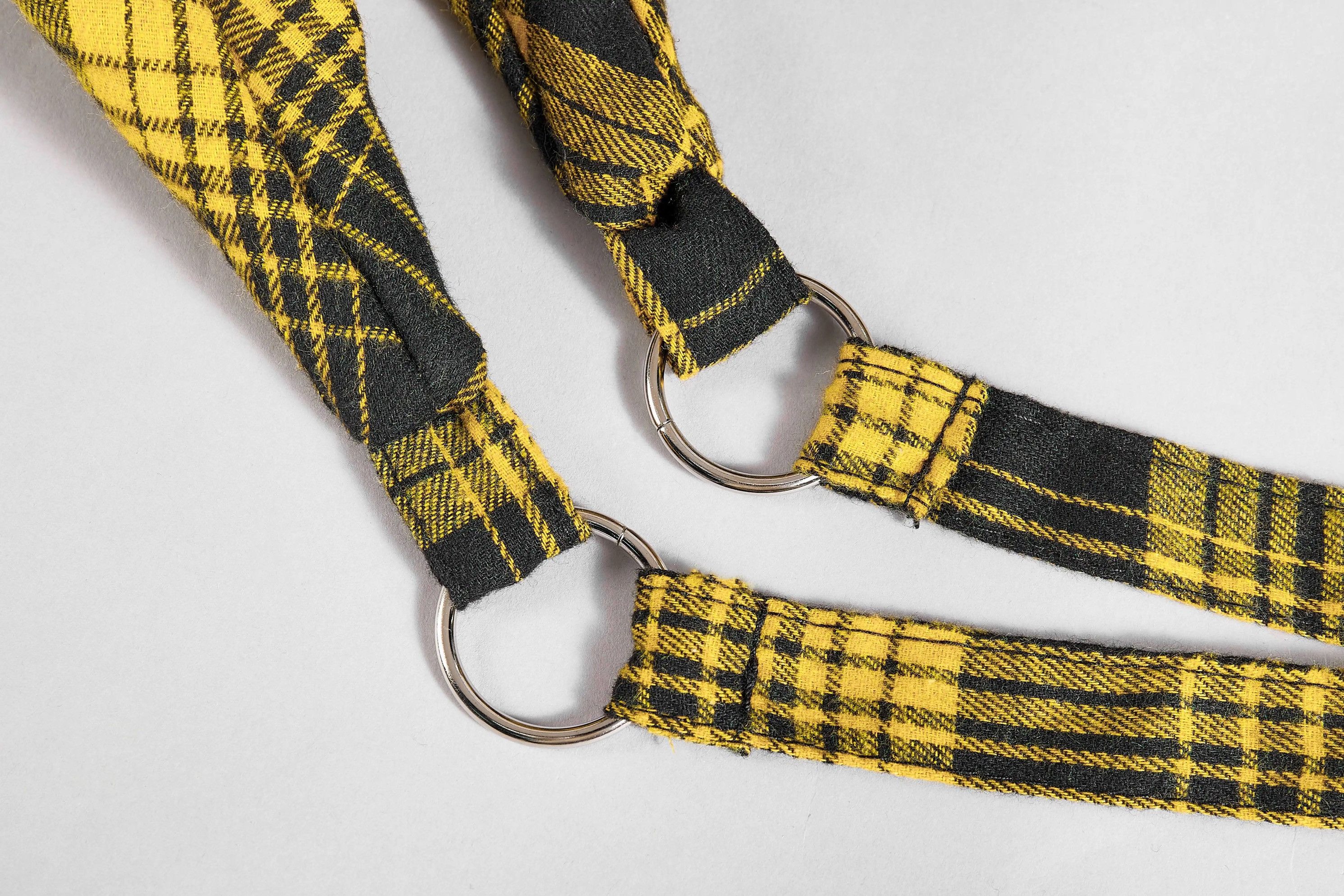 Japanese Brand Vintage Plaid Large Capacity Canvas Cotton Crossbody Bag Size ONE SIZE - 6 Thumbnail
