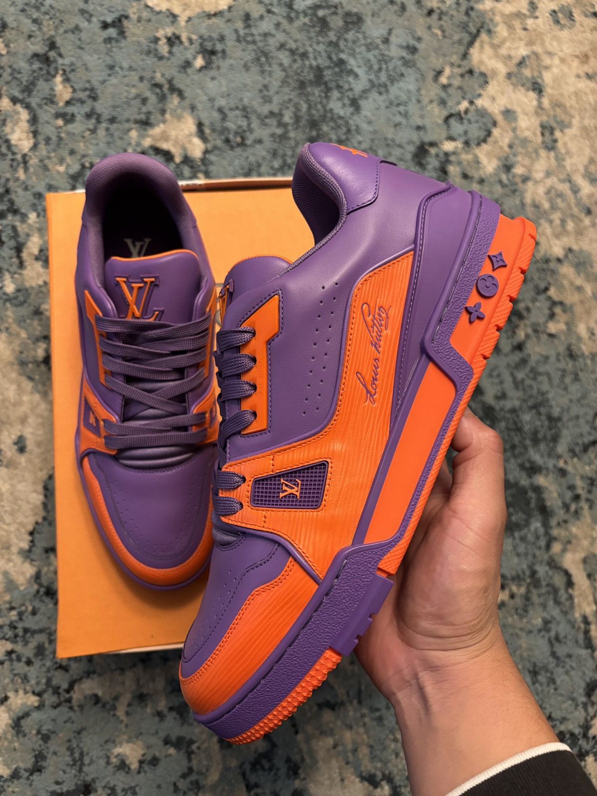 Louis Vuitton Louis Vuitton Trainer Purple/Orange 8LV (9-9.5US) Brand New Size US 9.5 / EU 42-43 - 2 Thumbnail
