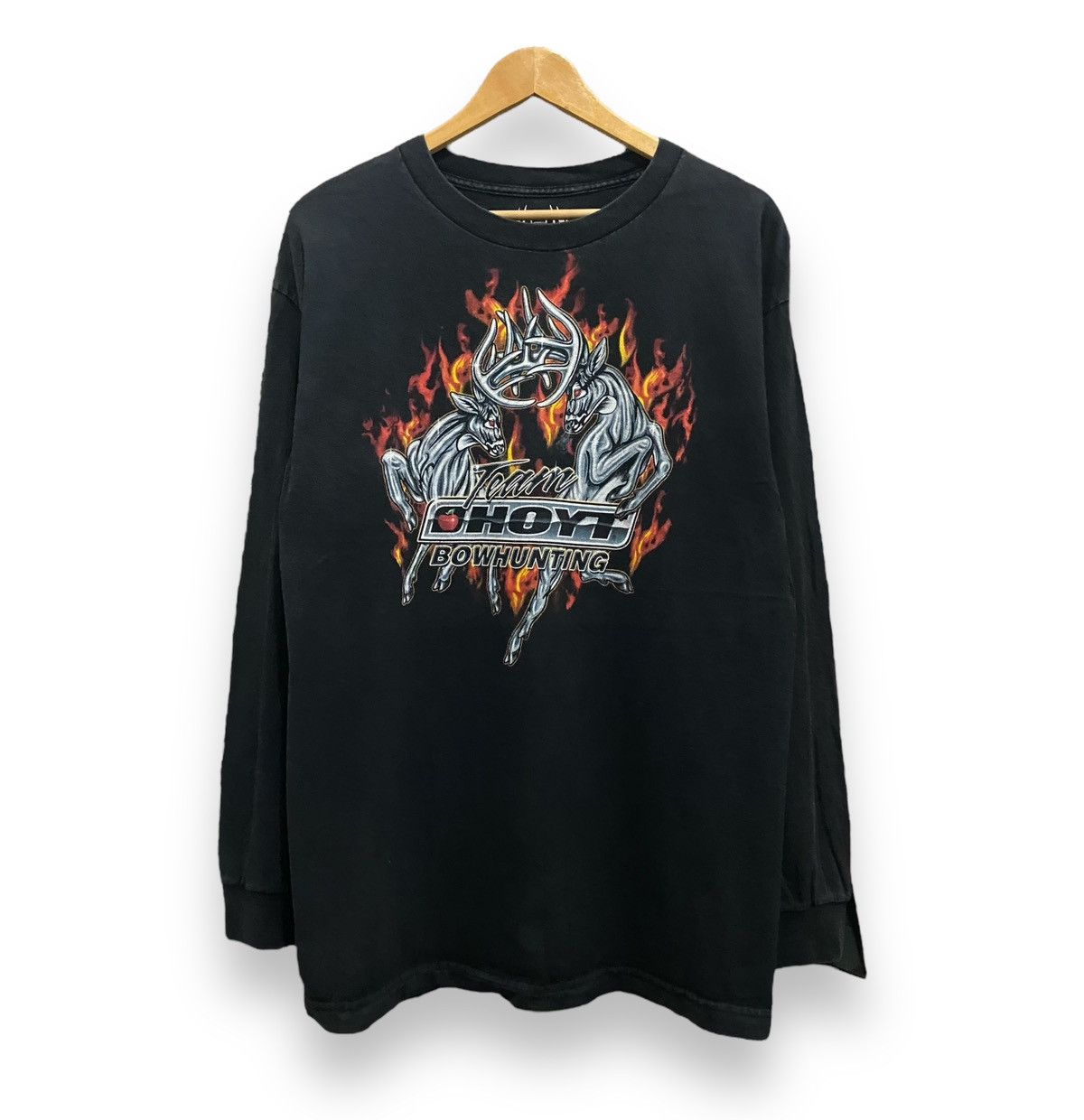 HOYT ARCHERY BOWHUNTING DESIGN INSPIRED HARLEY LONGSLEEVE, image size:1200x1240