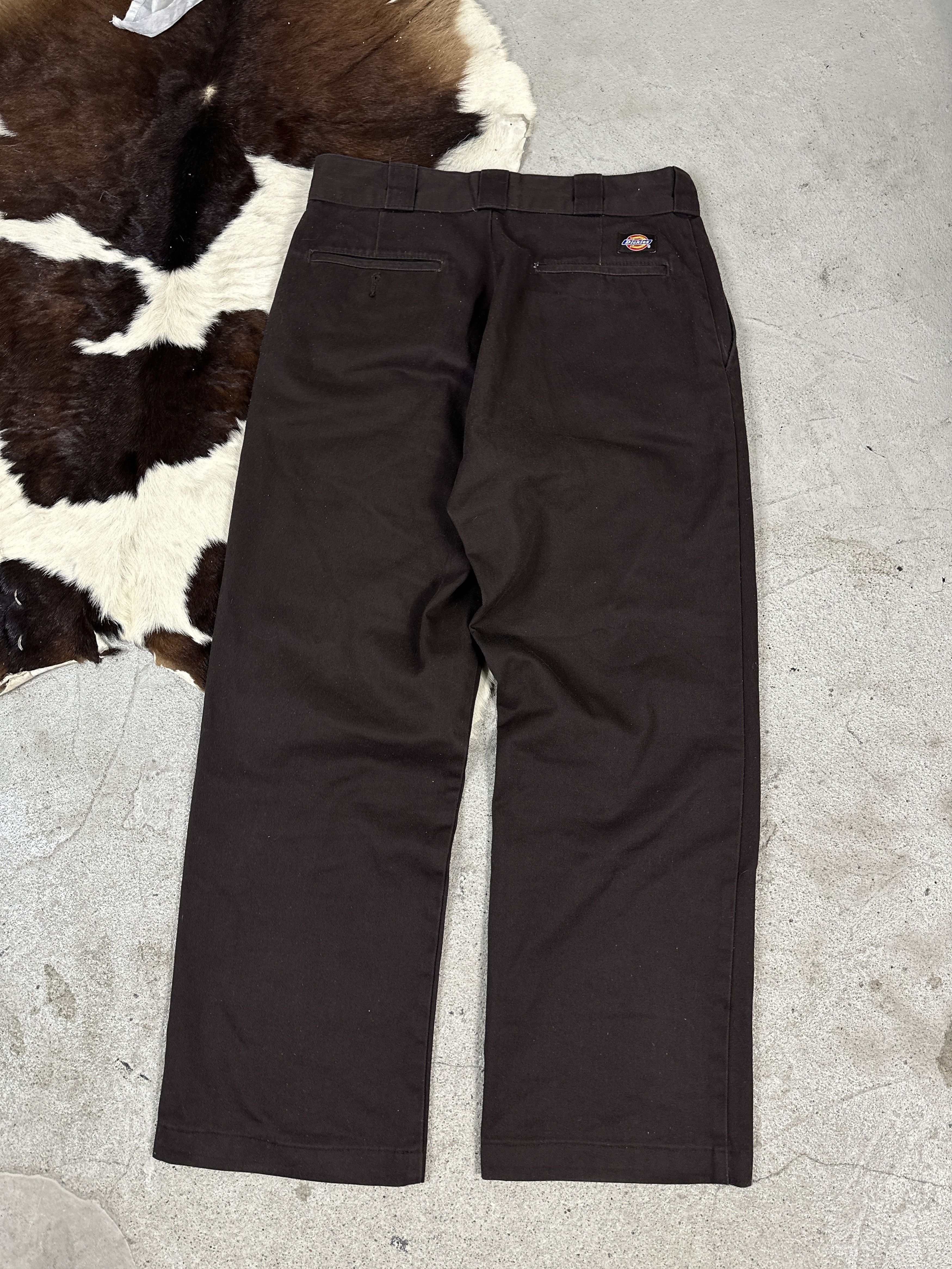 Dickies × Vintage Vintage Casual Original Fit Dark Brown Dickies Pants 00s Size US 31 - 1 Thumbnail
