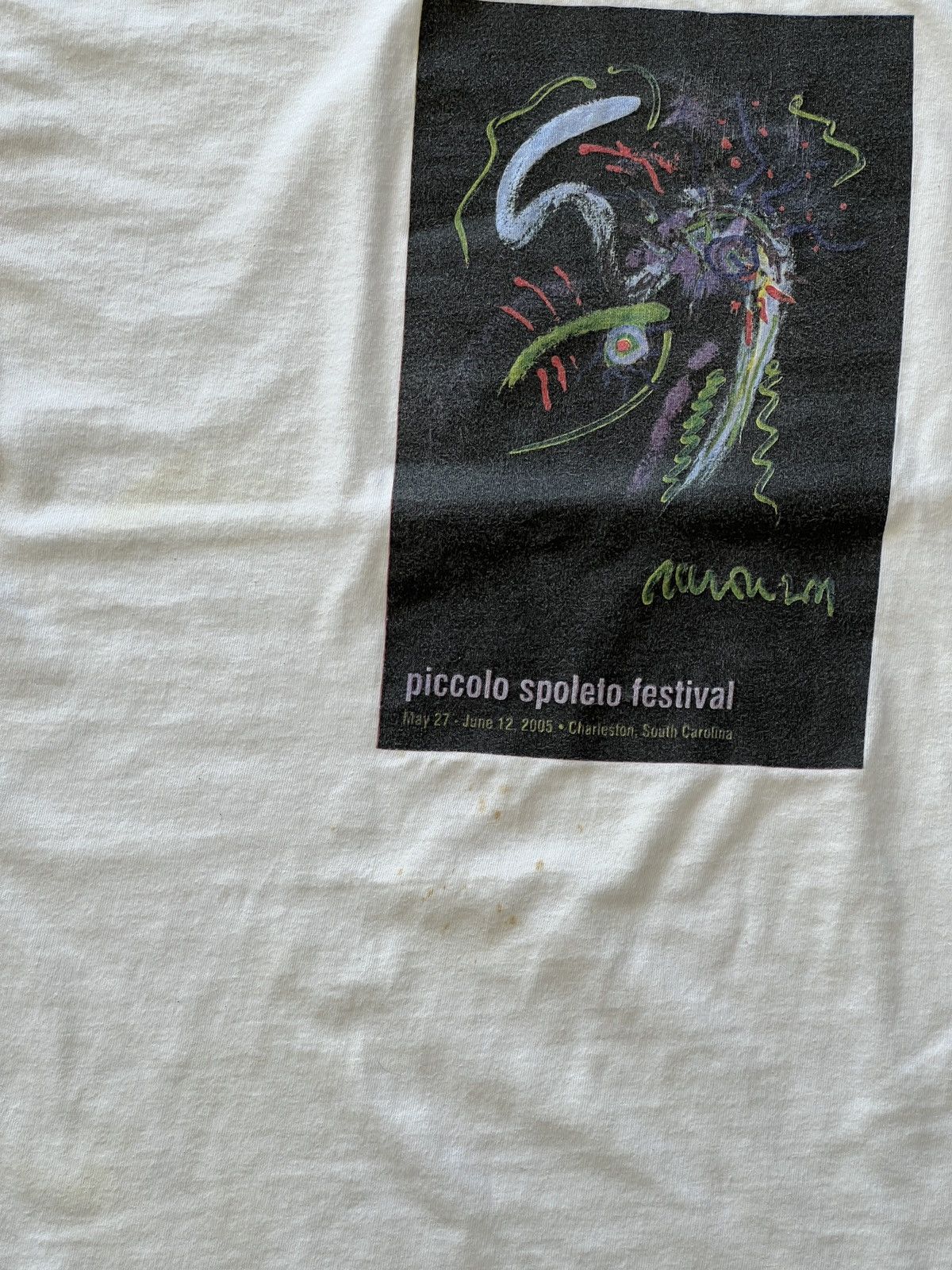 Vintage Vintage 2005 Piccolo Spoleto Festival Art Tee Large Size US L / EU 52-54 / 3 - 5 Thumbnail