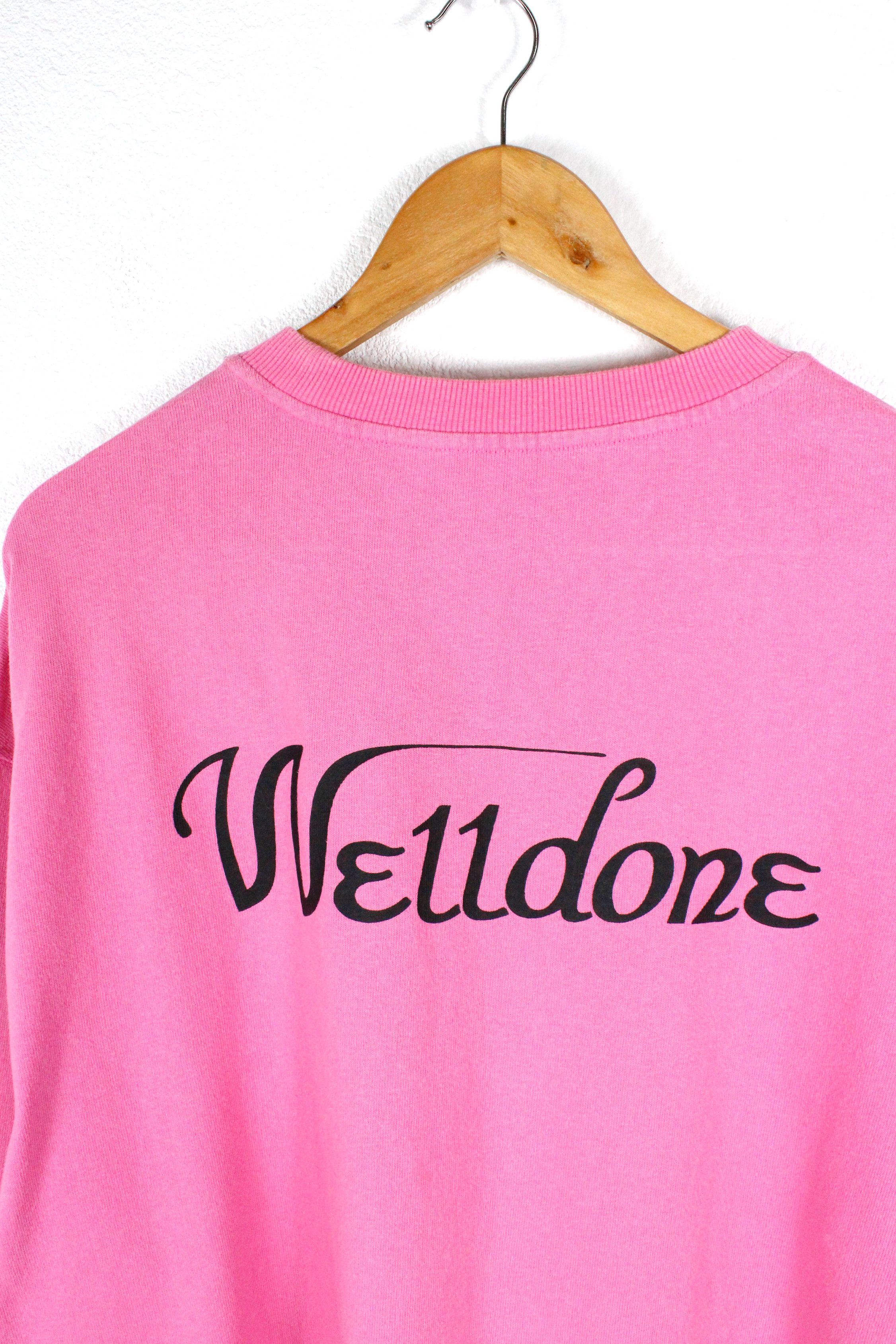 WE11DONE WE11DONE Logo Print Pink Cotton Long Sleeve Tee T-shirt Size US XL / EU 56 / 4 - 6 Thumbnail