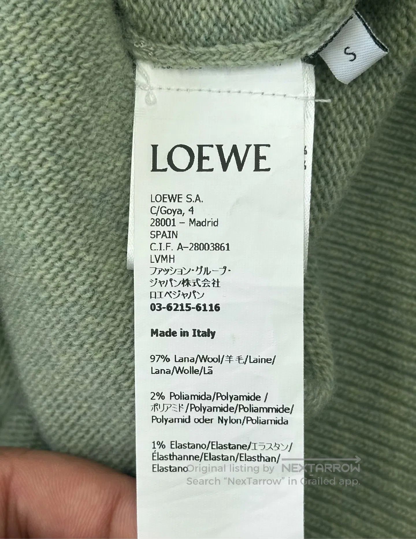 Loewe Loewe Light green asymmetric deer pattern jacquard knitted Size S / US 4 / IT 40 - 5 Thumbnail