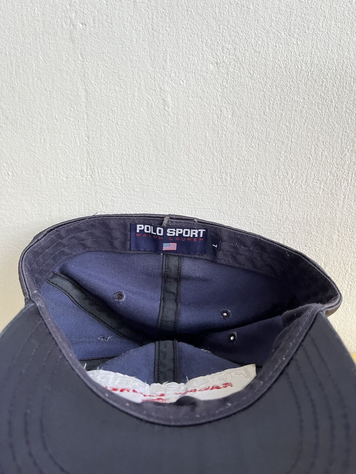 Polo Ralph Lauren × Ralph Lauren × Ralph Lauren Sport Vintage Polo Sport Satin Full Cap Hat Size ONE SIZE - 5 Thumbnail