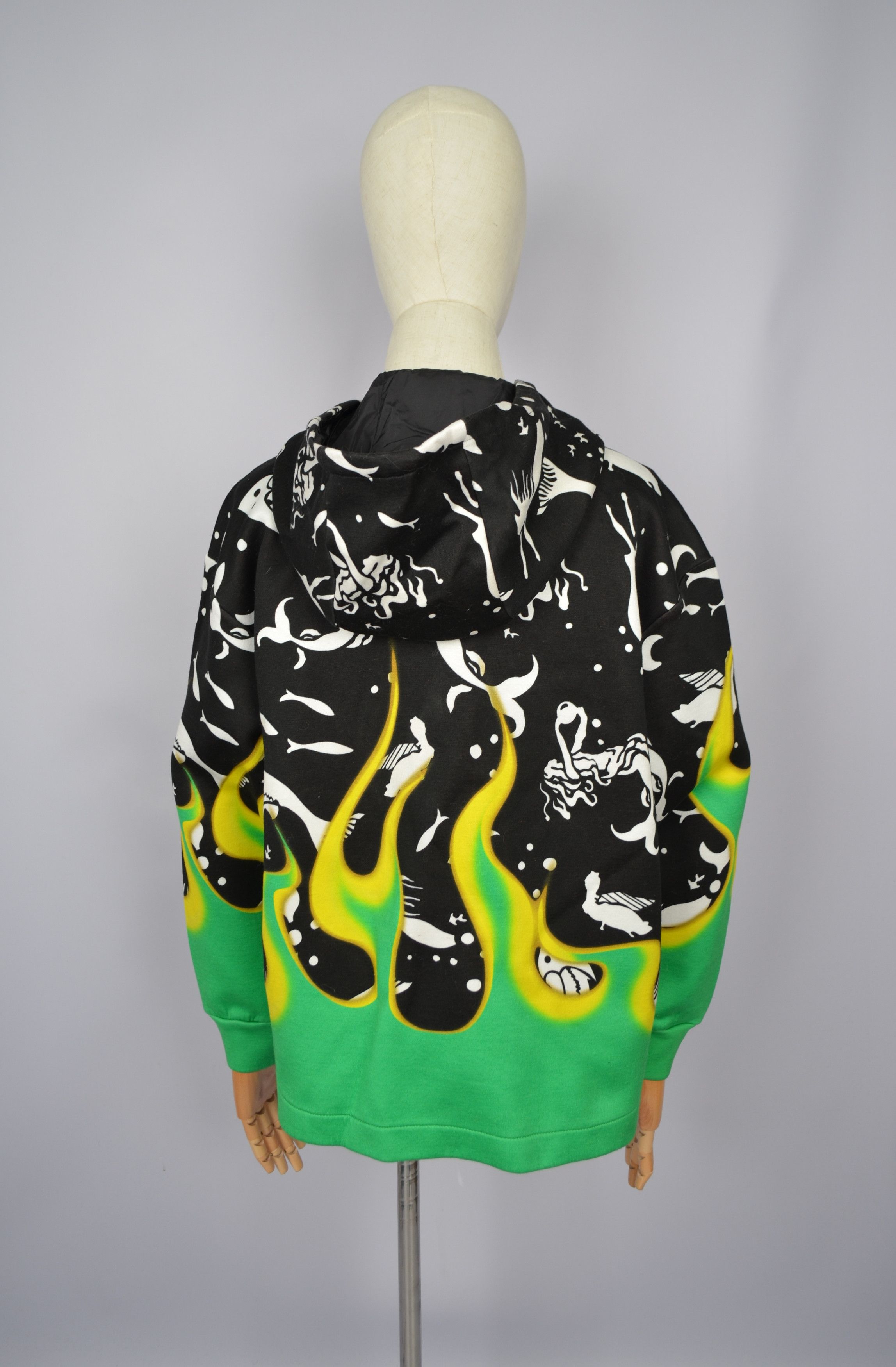 Prada PRADA Special Edition Mermaid Flames Hoodie Size S VERY RARE Size S / US 4 / IT 40 - 14 Thumbnail