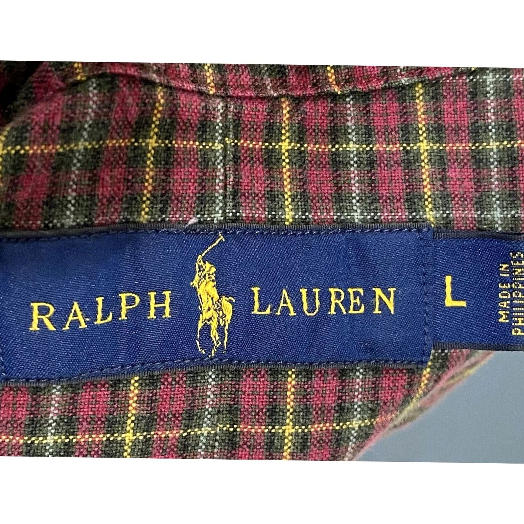 Ralph Lauren Ralph Lauren Men’s Shirt Plaid Button-Down Pony Red Long Sleeve Cotton Sz L Size US L / EU 52-54 / 3 - 4 Thumbnail
