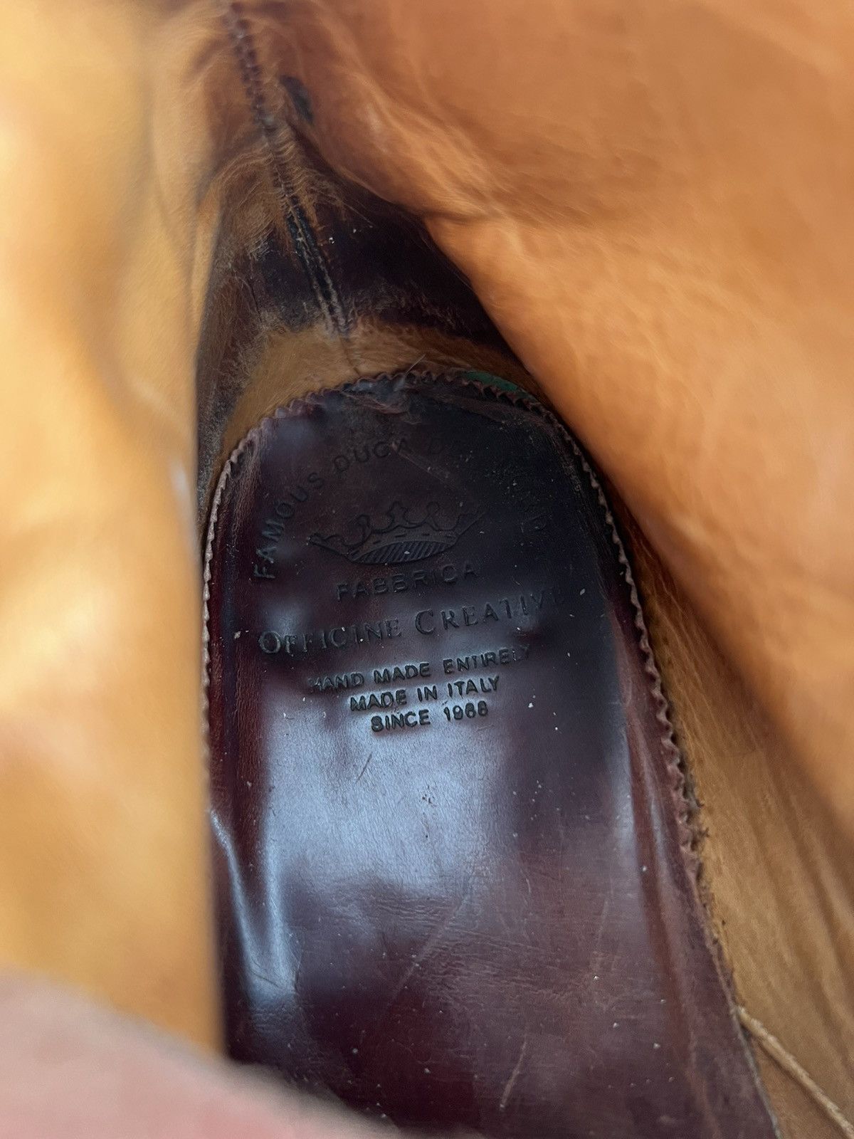 Marsell 🔥Officine Creative Lawry 001 Leather Cognac Boots Size US 11.5 / EU 44-45 - 23 Thumbnail