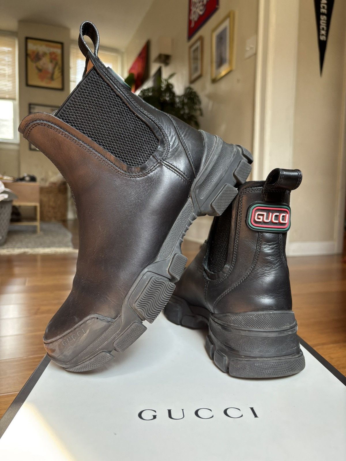 Gucci Gucci Leon Chelsea Boot Sz 38.5 Size US 8.5 / IT 38.5 - 1 Thumbnail