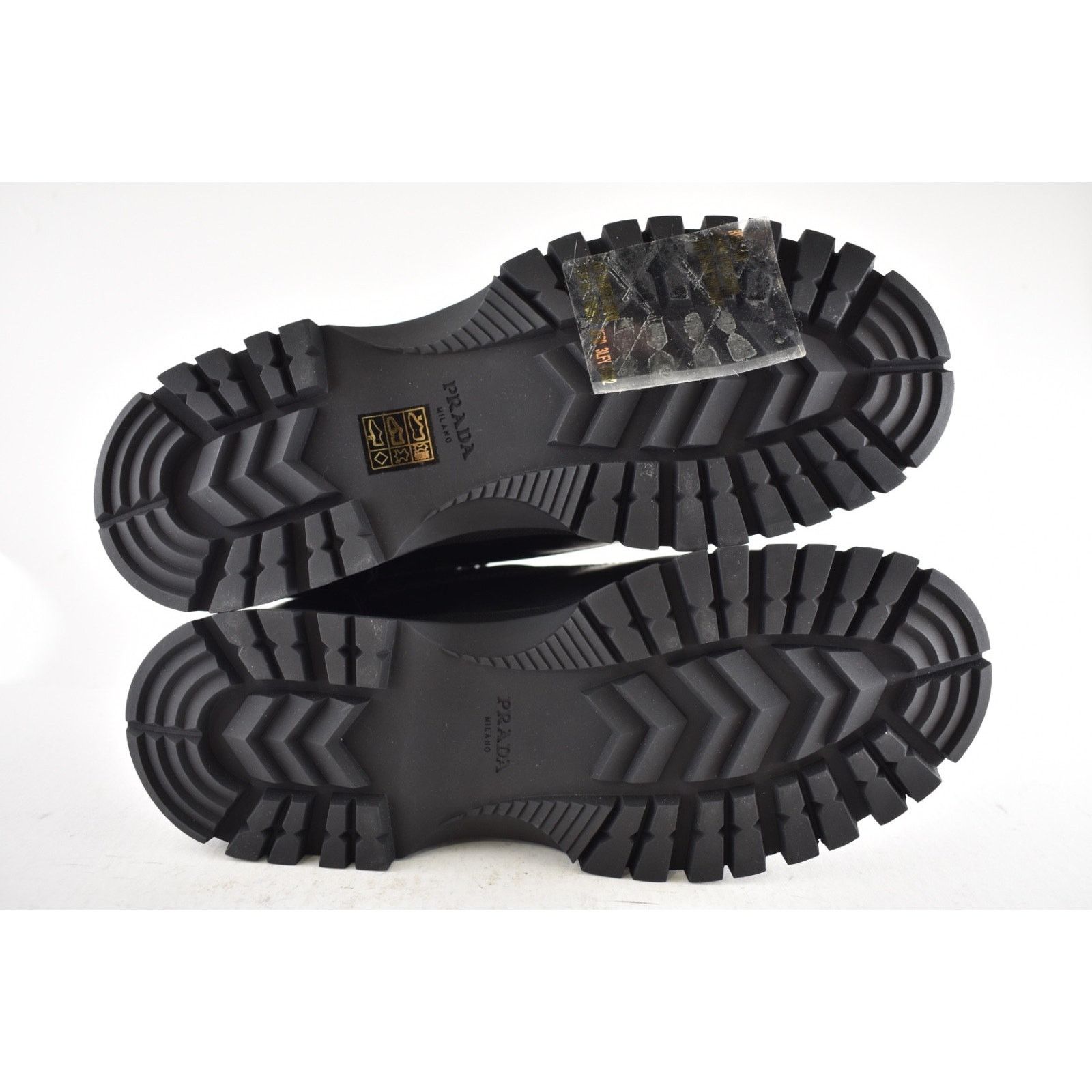 Prada Prada Brixxen 38 Black Shearling Leather Nylon Lug Sole Size US 10.5 / IT 40.5 - 19 Thumbnail