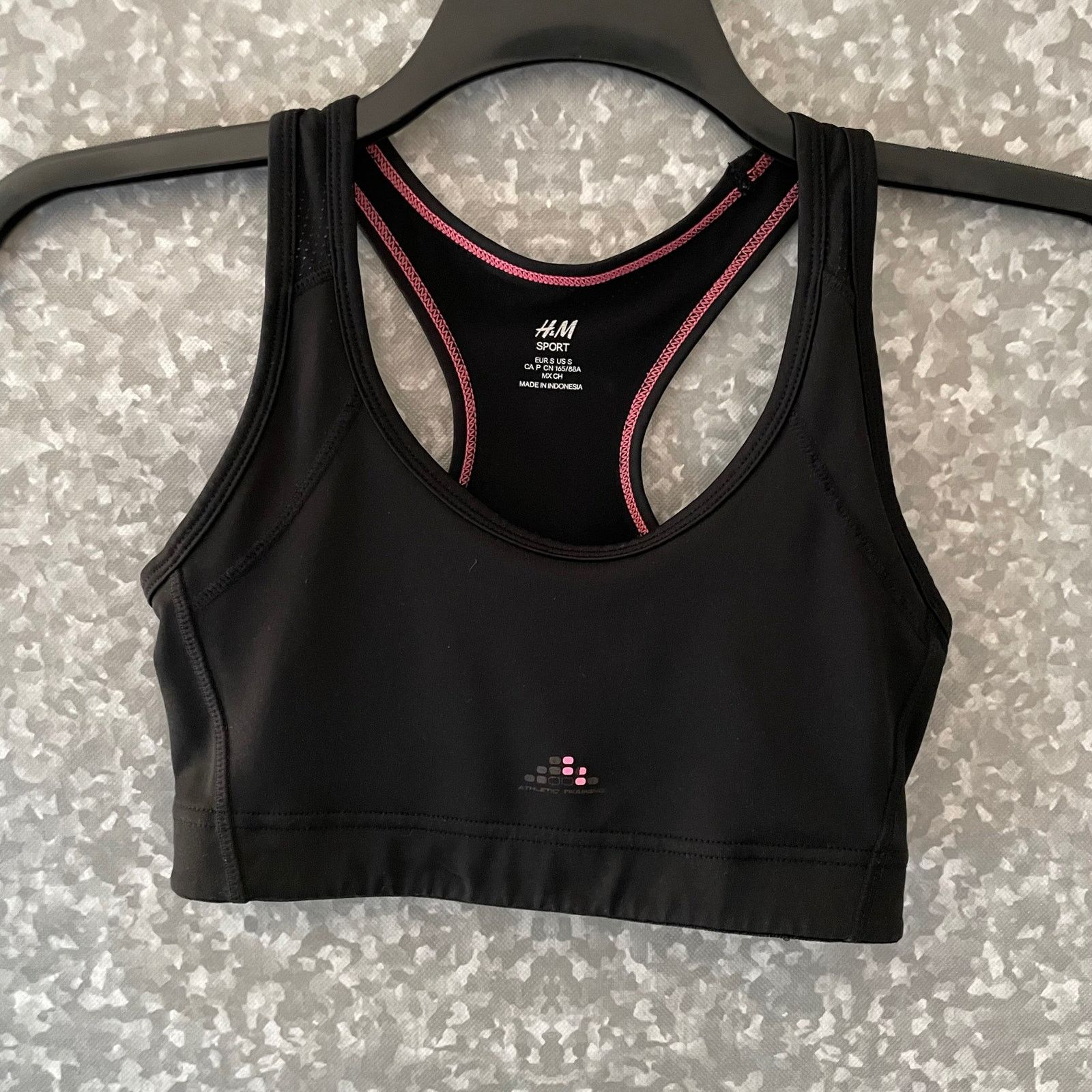 H&M H&M Sport Athletic Black Racerback Sports Bra - Size Small Size ONE SIZE - 1 Thumbnail