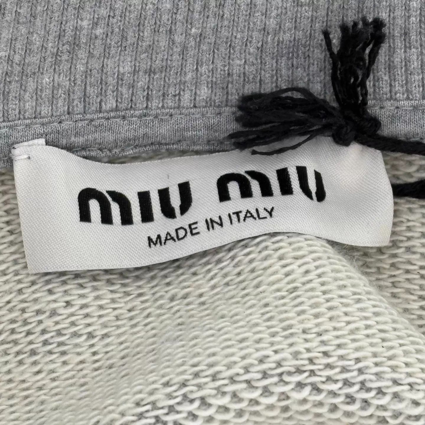Miu Miu MIU MIU Gray Embroidered Sporty Zip Jacket Elastic Hem Size L / US 10 / IT 46 - 3 Thumbnail